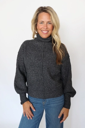 Ariana Sweater- Black (FINAL SALE) Flexible Knit Blend Circular Knit