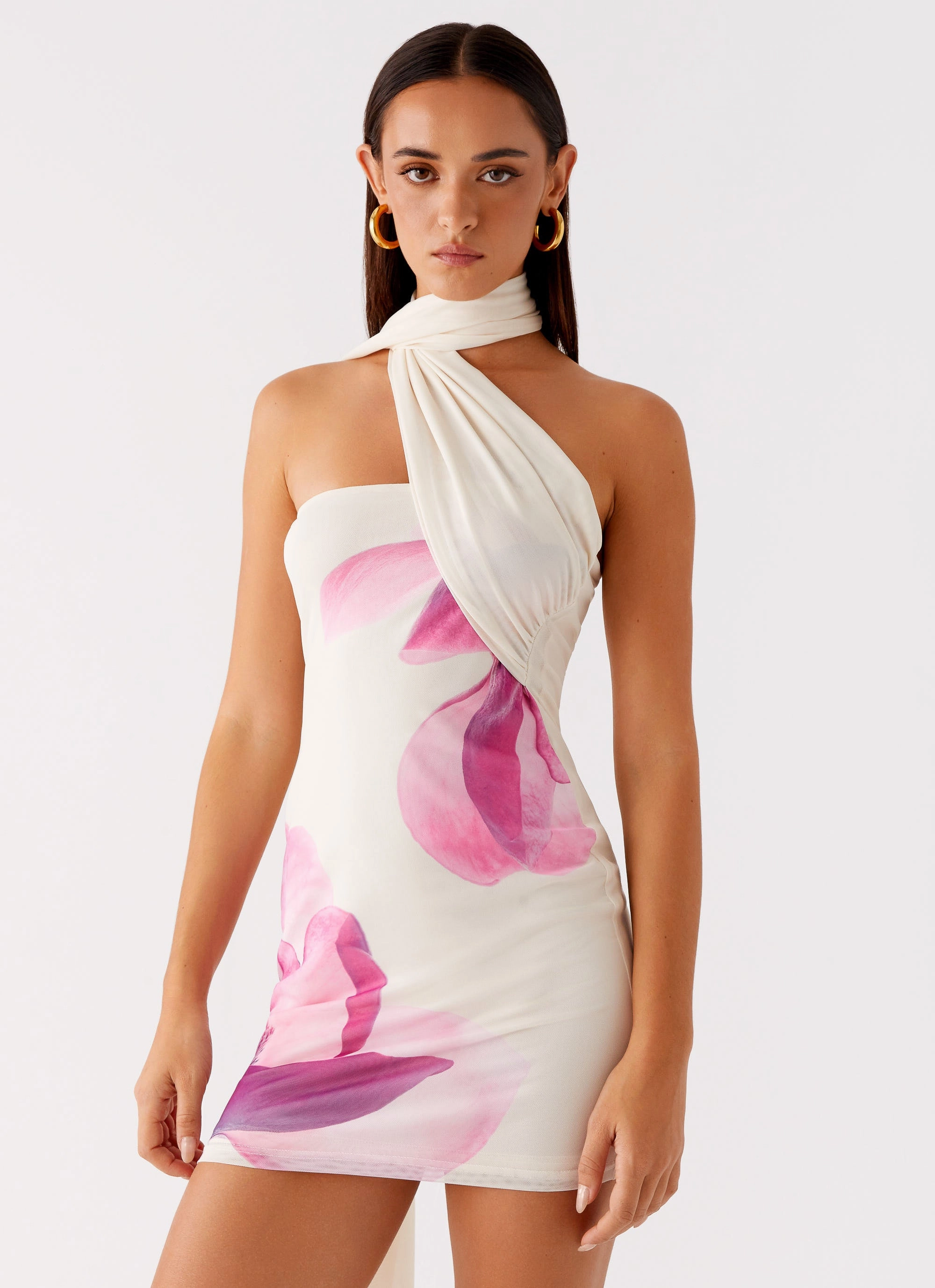 Arcadia Mini Dress - Ivory Tulle-Overlay Cozy and Comfortable