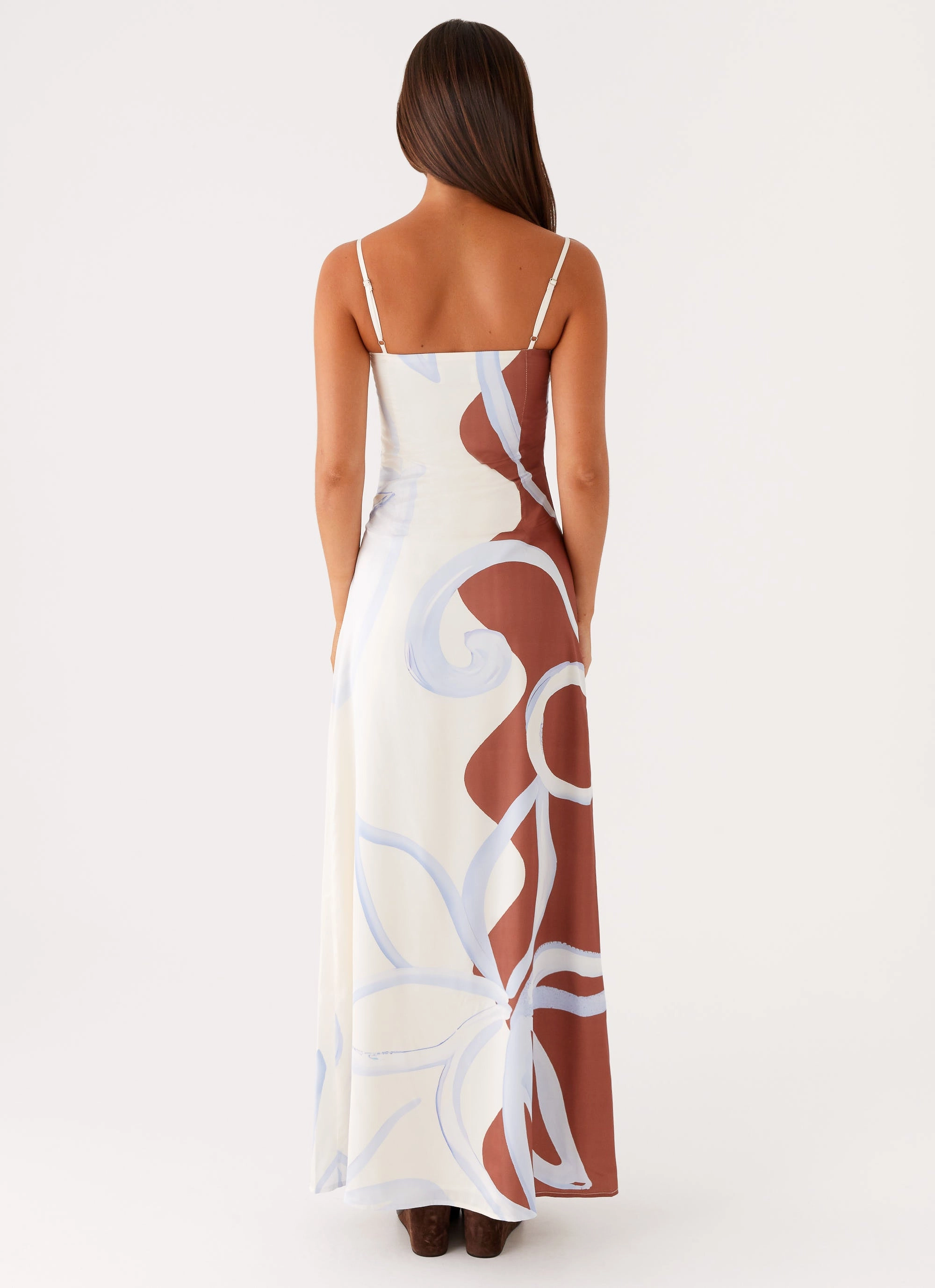 Aster Bloom Maxi Dress - Bloom Wave Print Flattering and Effortless Editor??s-Pick