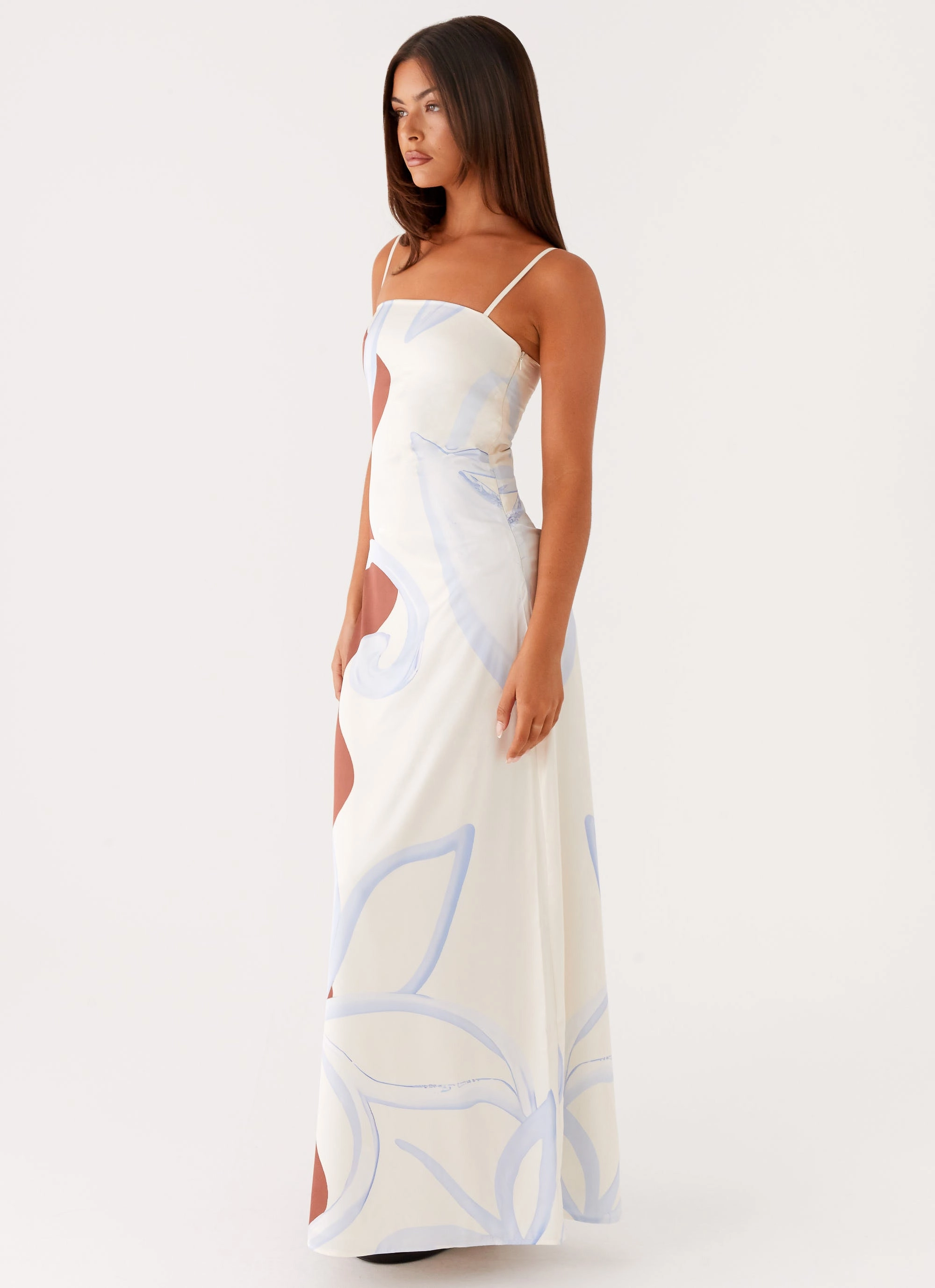 Aster Bloom Maxi Dress - Bloom Wave Print Gender Fluid Flowy summer gown