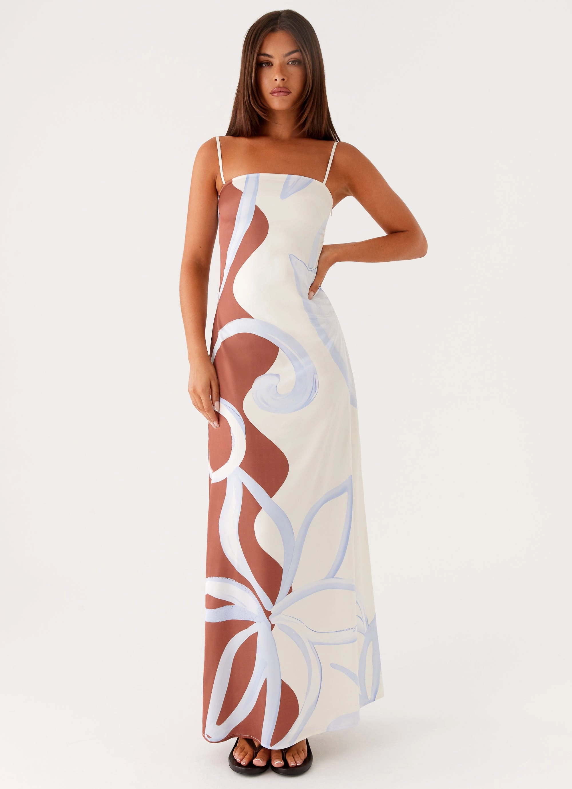 Aster Bloom Maxi Dress - Bloom Wave Print OdorControlTreatment