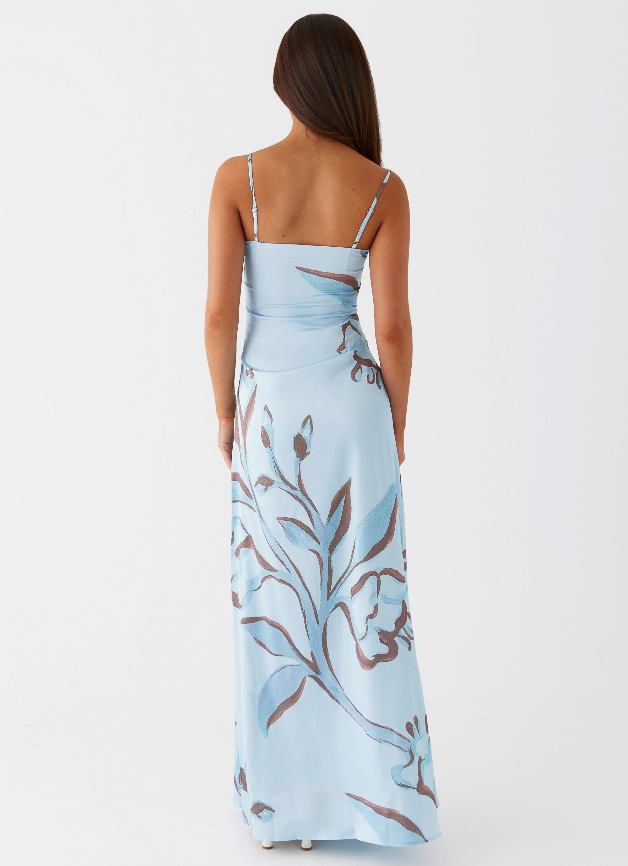 Trend Detail Harmonious Layers Aster Bloom Maxi Dress - Blue Floral