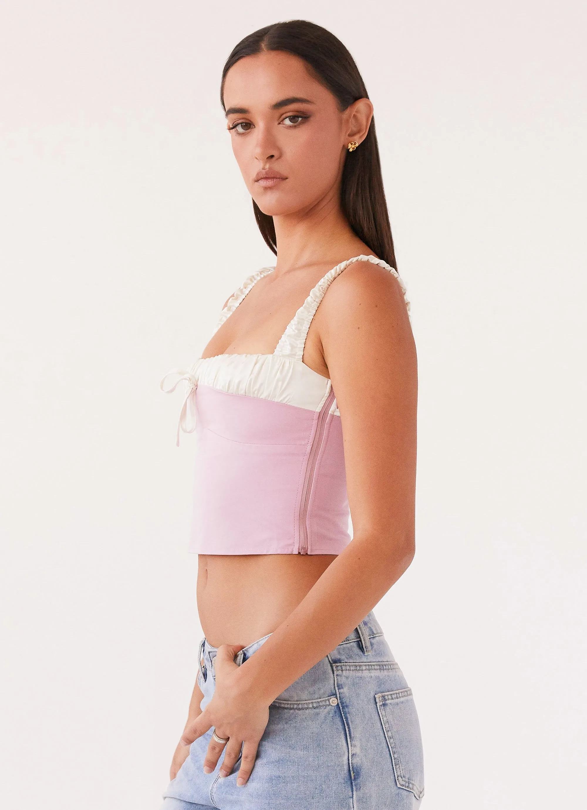 Ethically Sourced Material Ryder Bustier Top - Pink