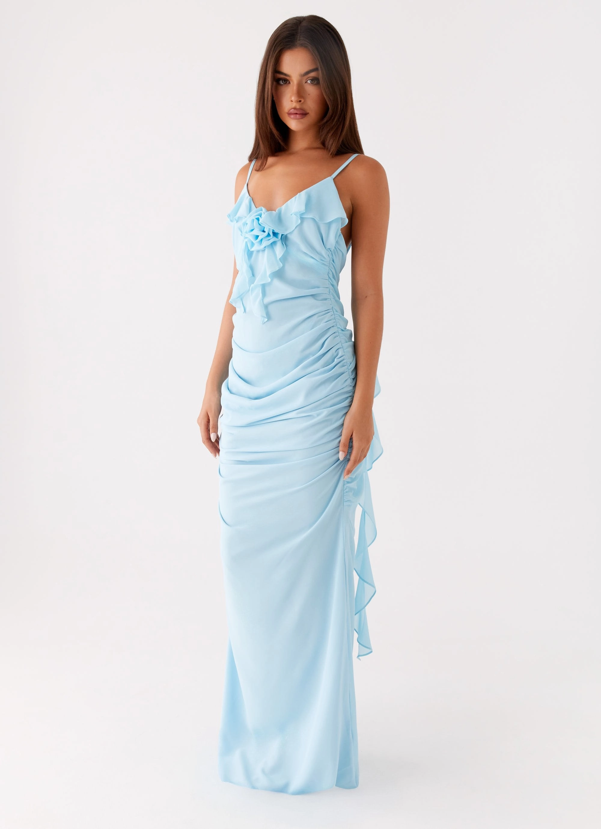 Chic and Flattering Weekend Style Jasmina Maxi Dress - Blue