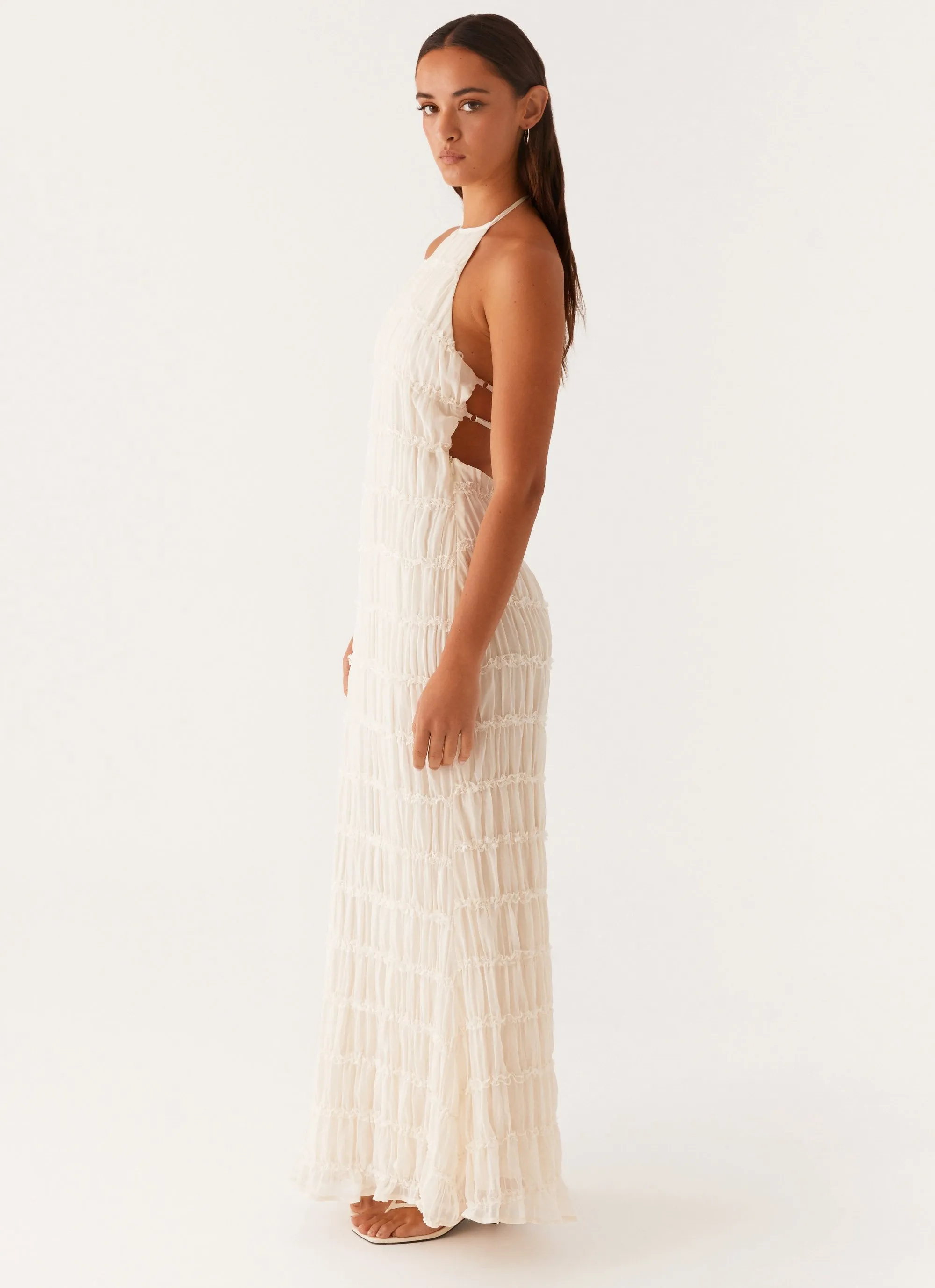 Aullie Maxi Dress - Ivory Luxury Feel