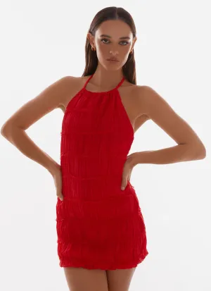 Essential Layer Active Comfort Aullie Mini Dress - Red