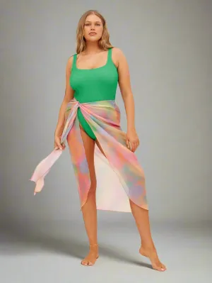 Refined Mood Aurelia Sheer Beach Sarong / Pastel Ombre
