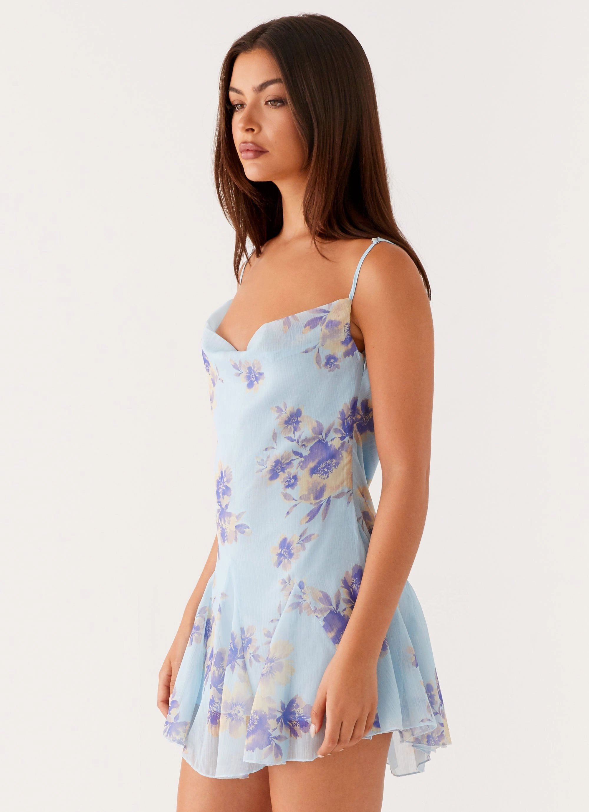 Austen Mini Dress - Print Piped-Edge