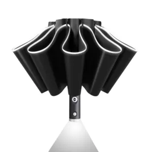 Automatic UV umbrella with LED flashlight reflective