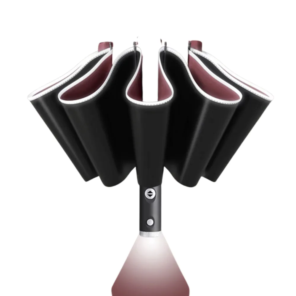 Automatic UV umbrella with LED flashlight reflective