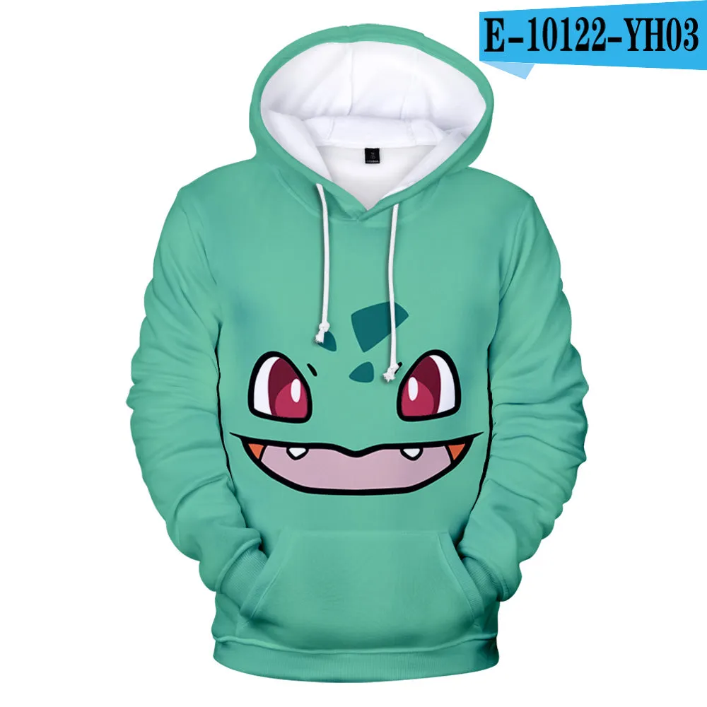 Autumn 3D Anime Pokemon Hoodies Men Women Hoodie Children Sweatshirts 3D Pokemon Hooded  boys girls Anime Kids Casual pullovers
