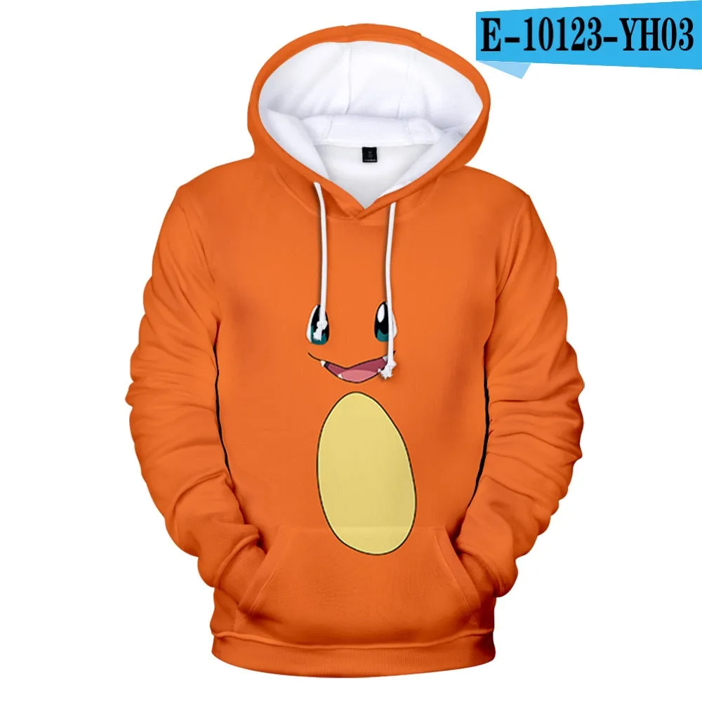 Autumn 3D Anime Pokemon Hoodies Men Women Hoodie Children Sweatshirts 3D Pokemon Hooded  boys girls Anime Kids Casual pullovers