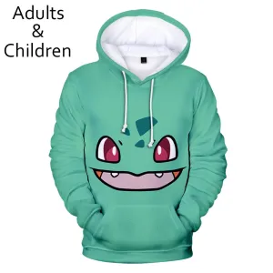 Autumn 3D Anime Pokemon Hoodies Men Women Hoodie Children Sweatshirts 3D Pokemon Hooded  boys girls Anime Kids Casual pullovers