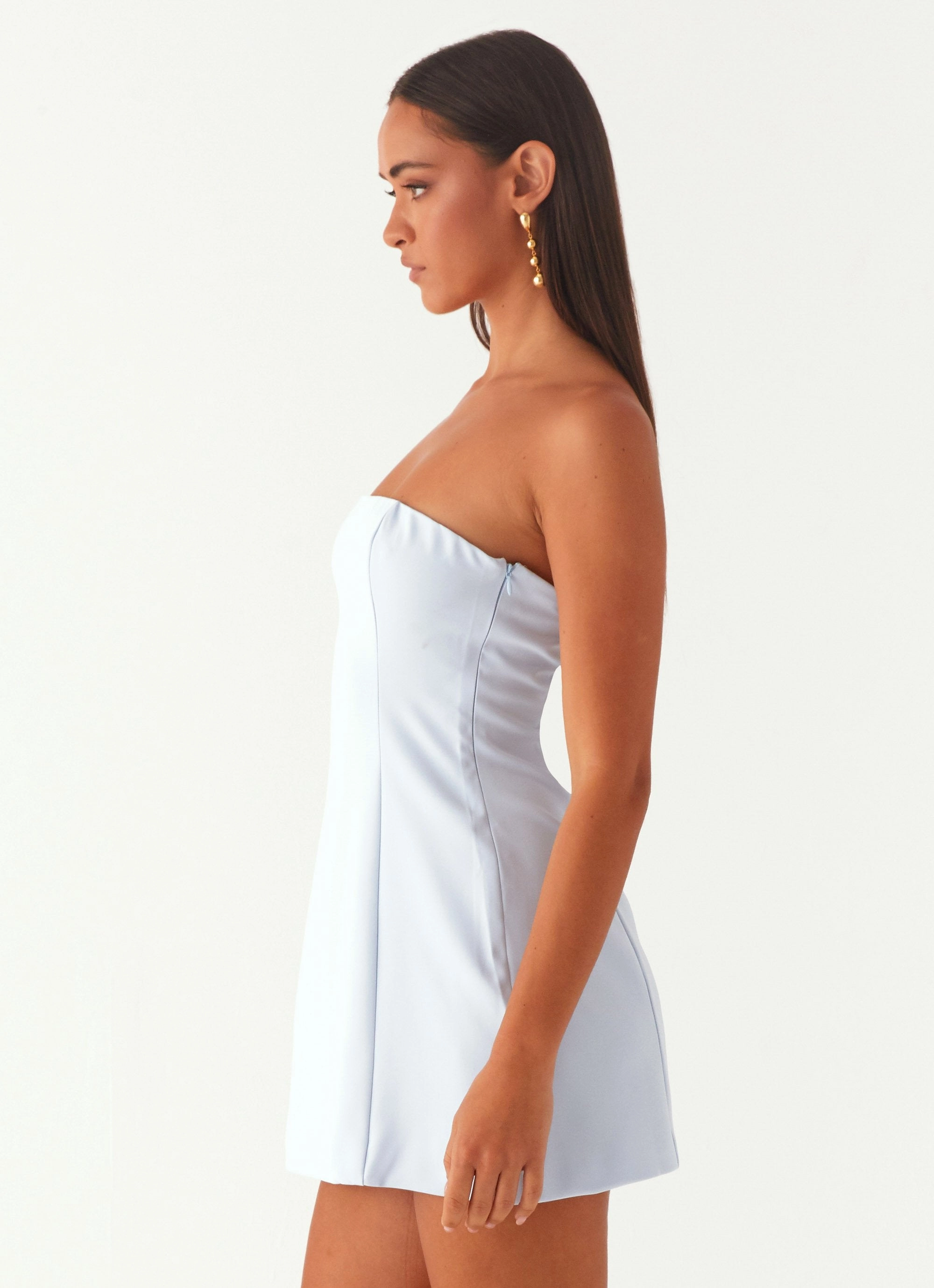 Move Easy Special-Occasion Ayanna Strapless Mini Dress - Blue