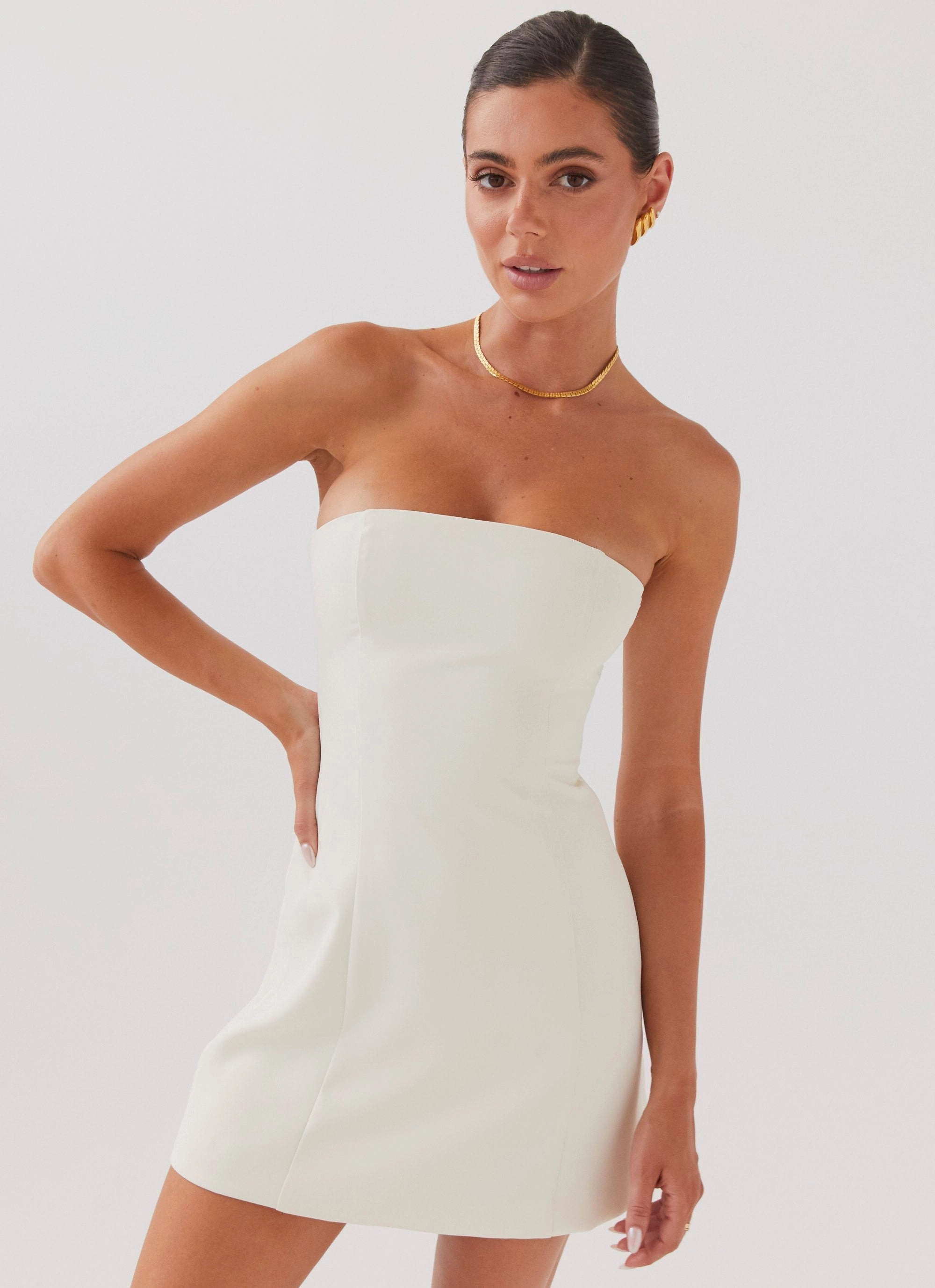 Special-Occasion Ayanna Strapless Mini Dress - Ivory