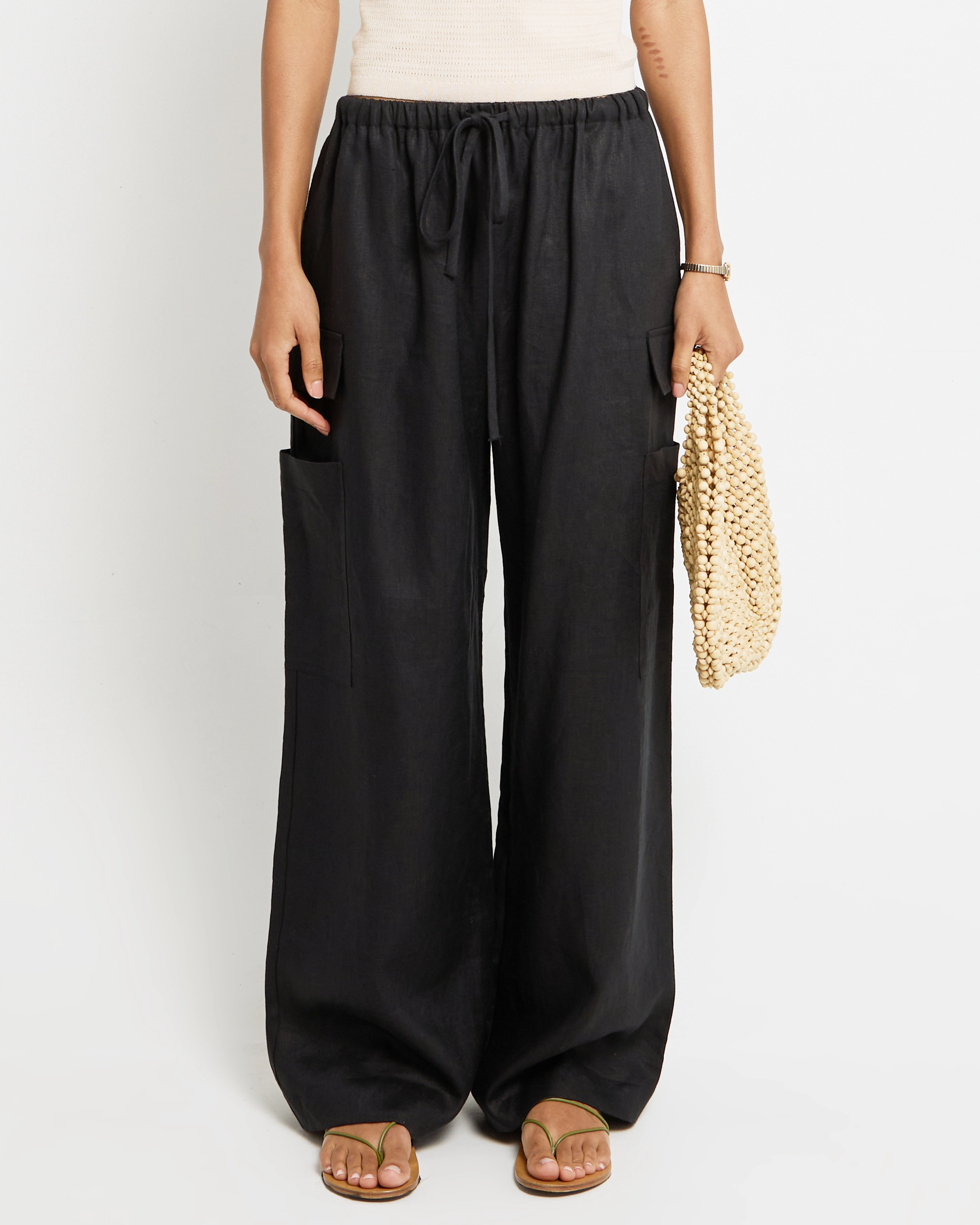 Adjustable Belt Loops Ayden Linen Pant