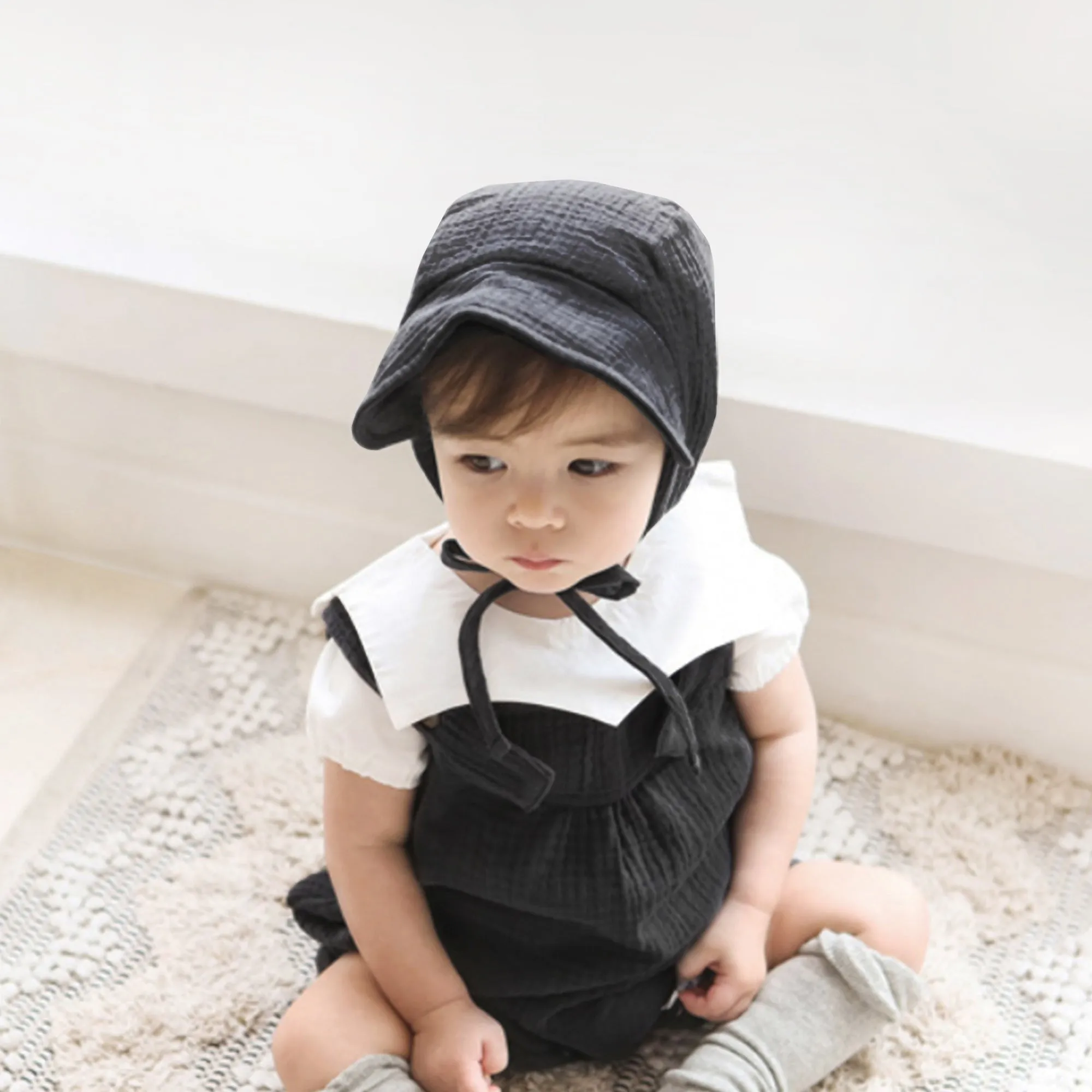 Baby Brimmed Muslin Bonnet UPF 50  Sun Hat | Mint