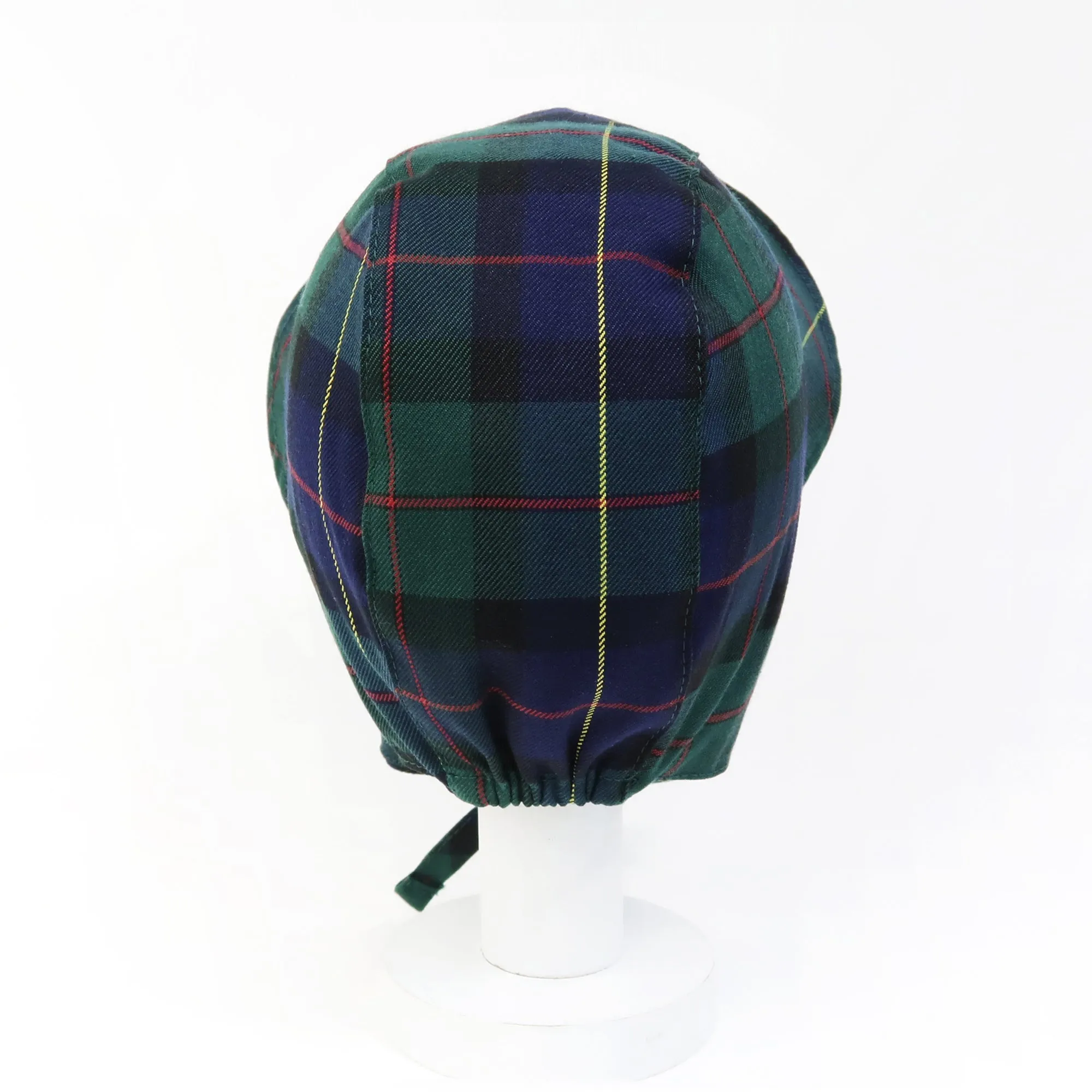 Baby Denim Plaid Brimmed Bonnet Hat | Black Plaid