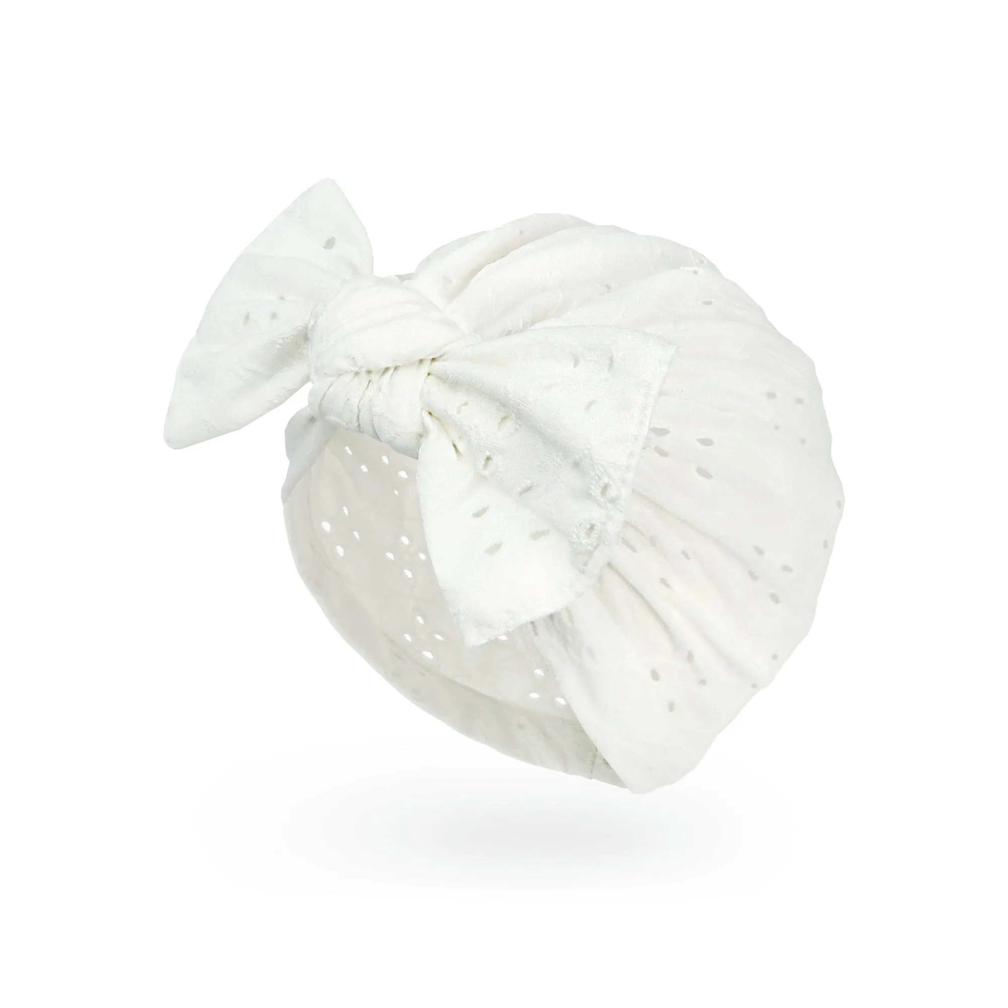 Baby Eyelet Turban Hat Headband | Red