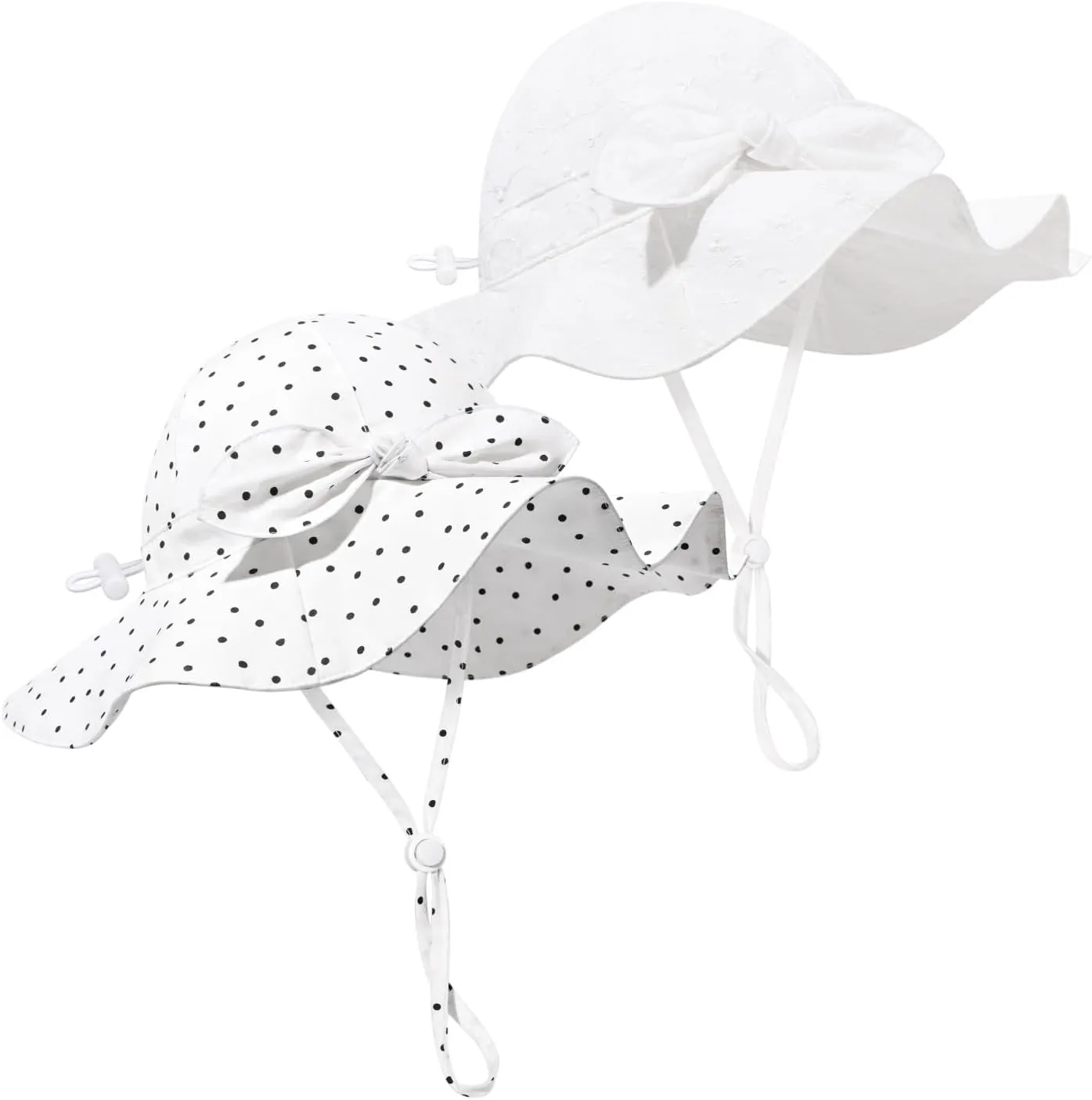 Baby Girl Sun Hat Summer Foldable Beach Hats with UPF50  Sun Protection Wide Brim Toddler Bucket Hat Cap