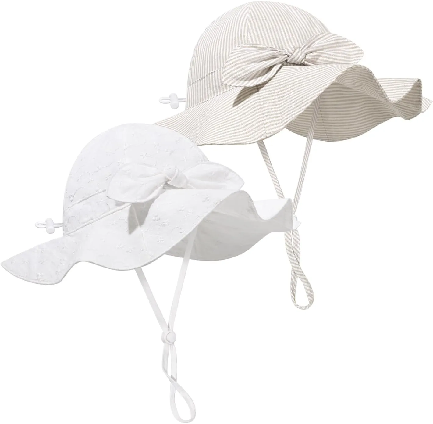 Baby Girl Sun Hat Summer Foldable Beach Hats with UPF50  Sun Protection Wide Brim Toddler Bucket Hat Cap
