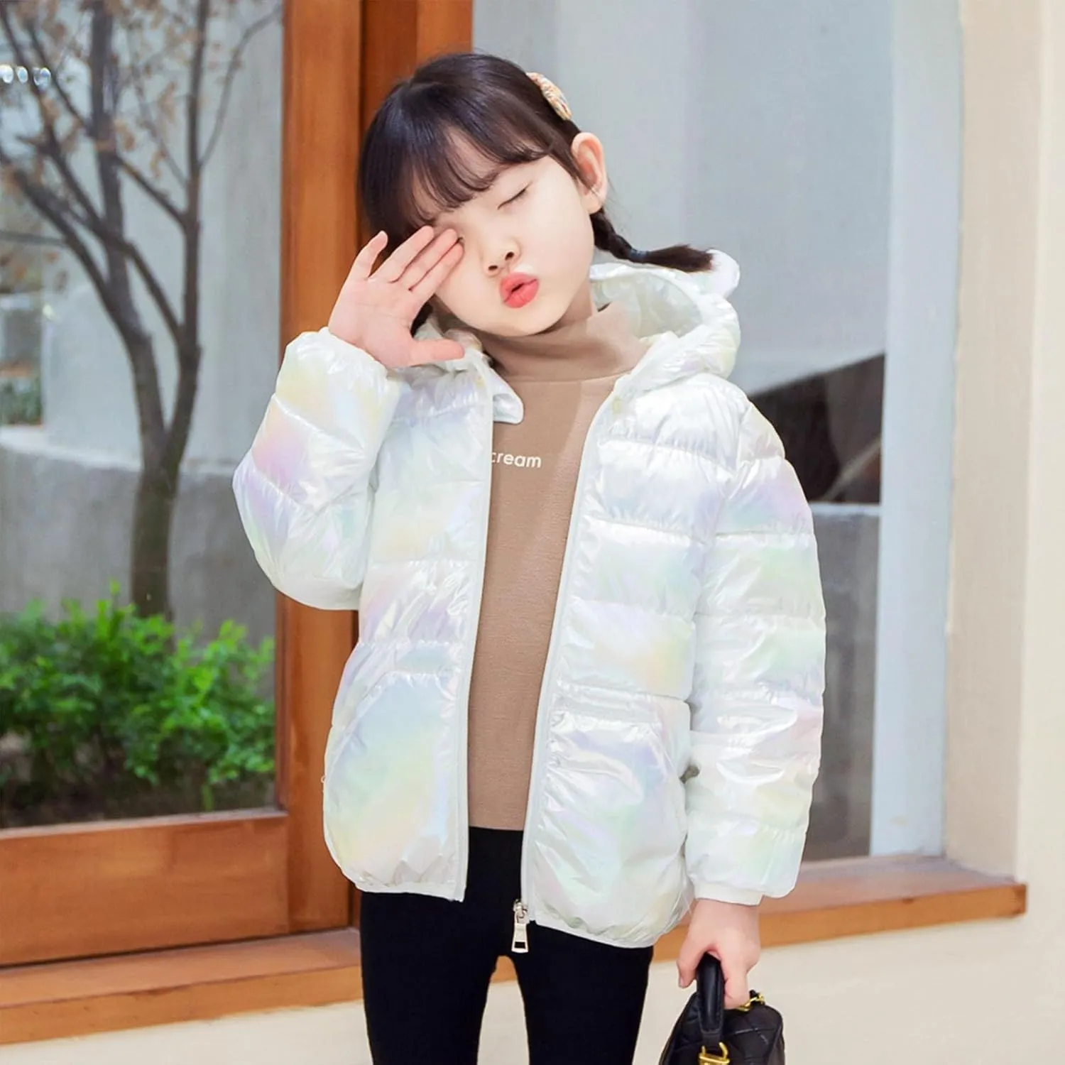 Baby Kids Winter Coat Puffer Down Jacket Windproof Light Winter Jacket Coat Hooded Outwear Windproof
