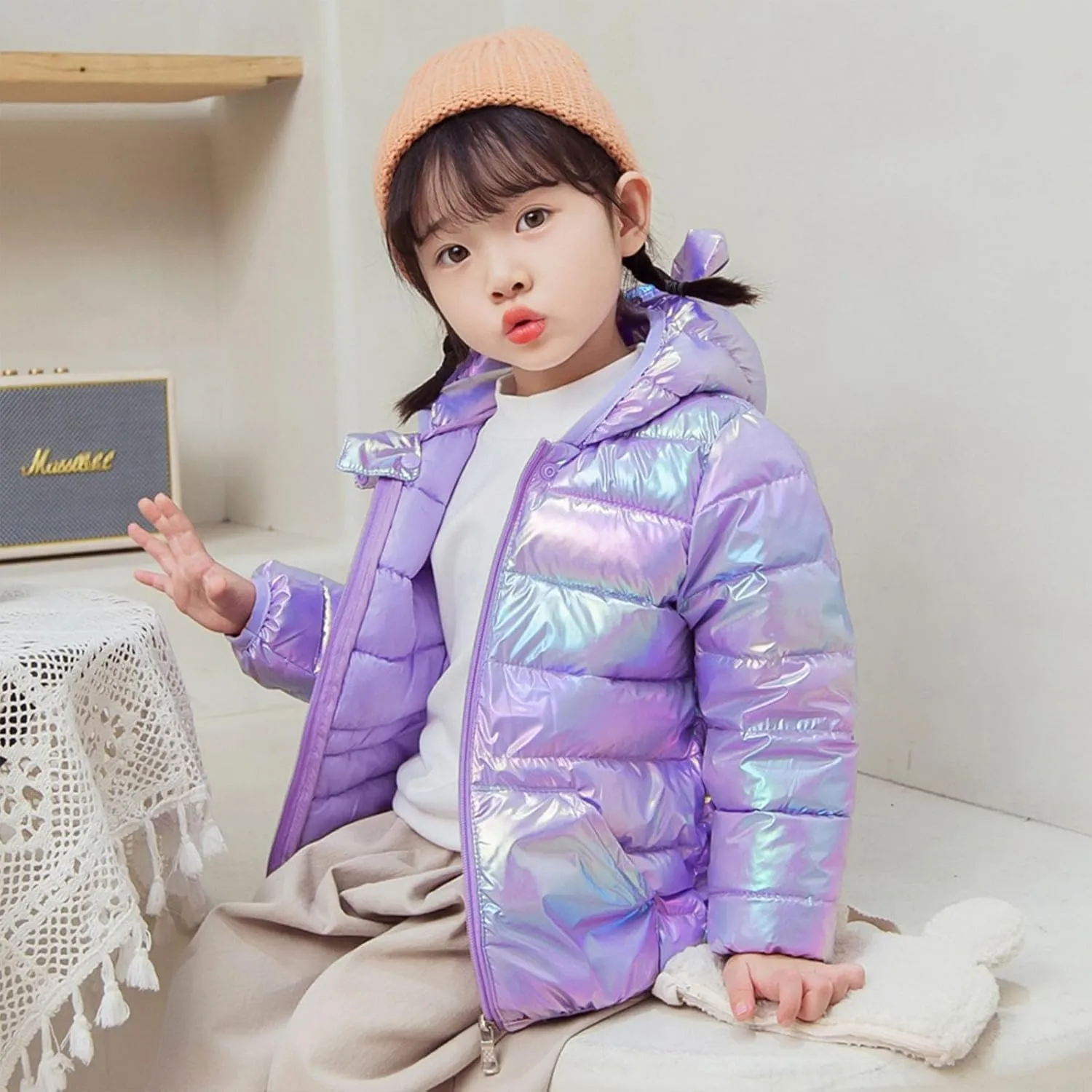 Baby Kids Winter Coat Puffer Down Jacket Windproof Light Winter Jacket Coat Hooded Outwear Windproof