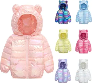 Baby Kids Winter Coat Puffer Down Jacket Windproof Light Winter Jacket Coat Hooded Outwear Windproof