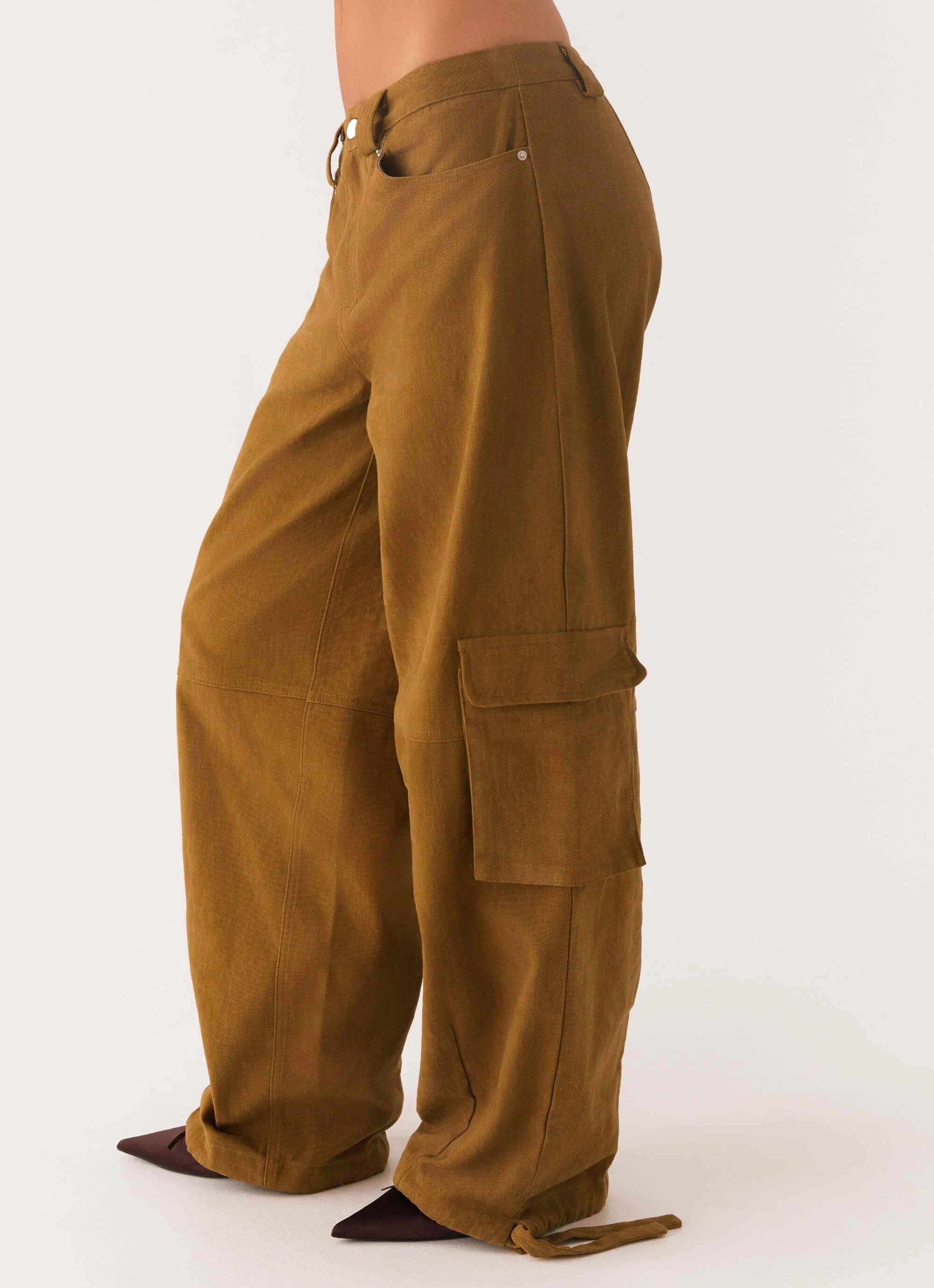 Active Stretch Soft and Stretchy Back In Time Cargo Pant - Brown