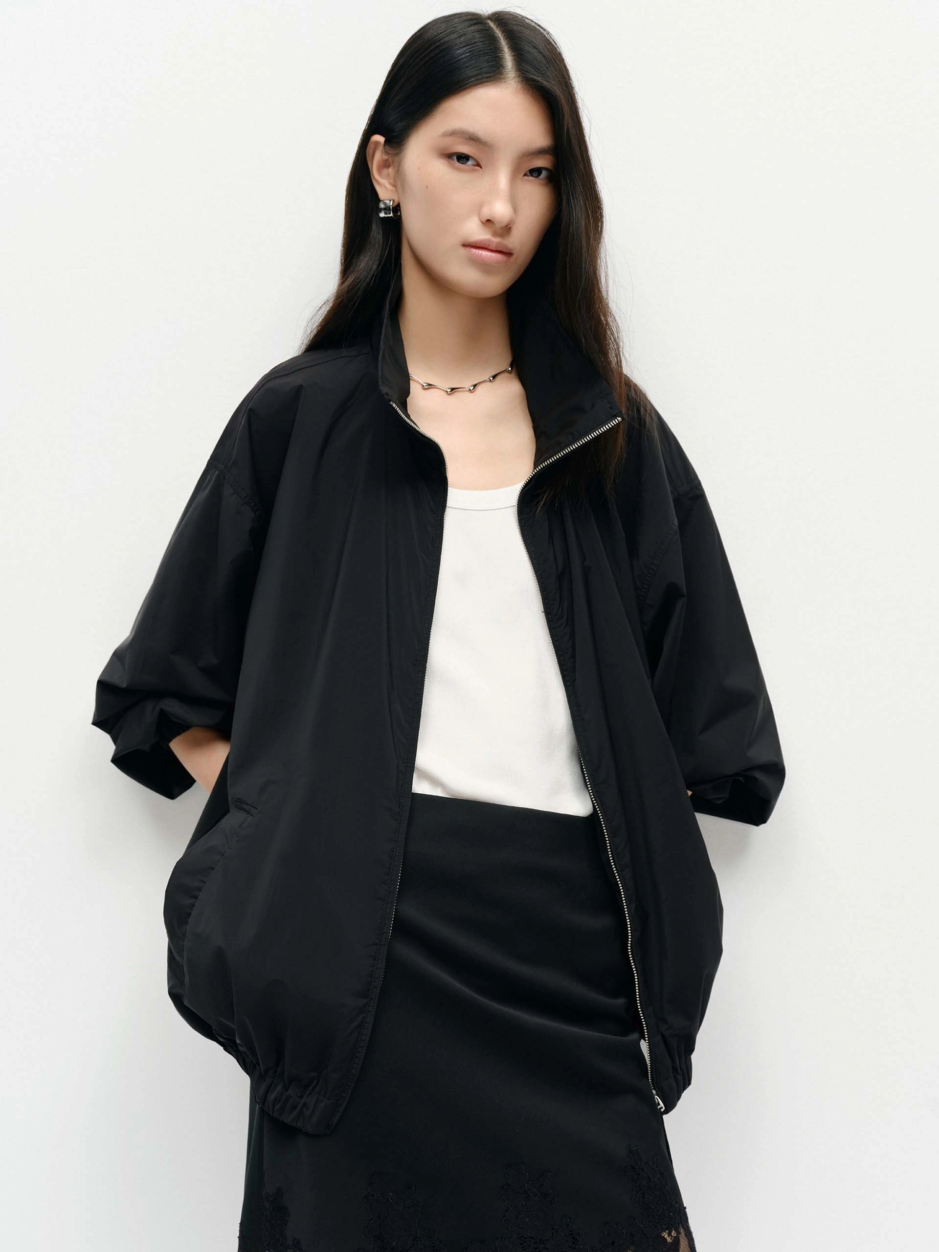 MultiAngleVentilation Back Letter Loose Jacket