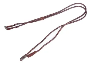 Badgery Kangaroo Chin Strap Thin Braid - Brown
