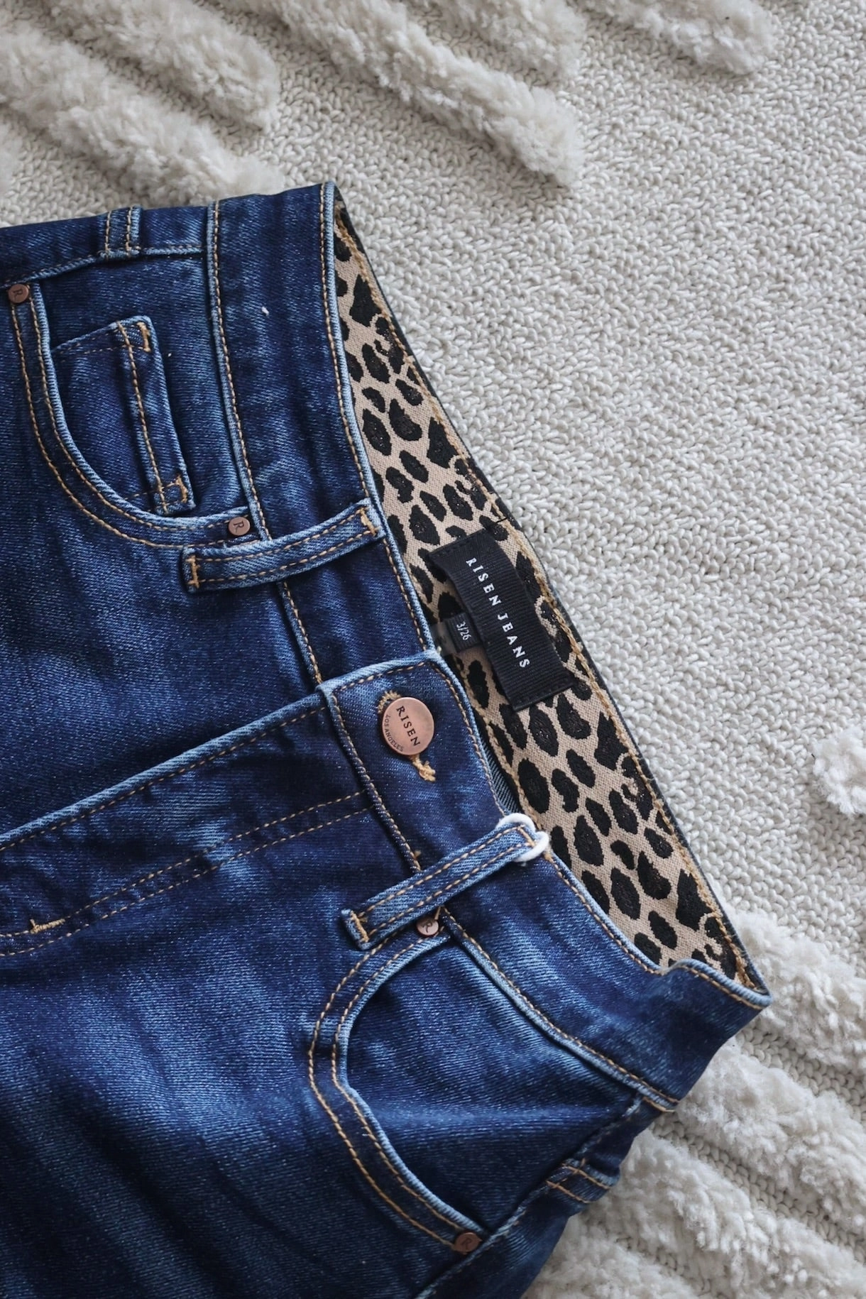 Bailey Tummy Control Jeans- Dark Wash ReinforcedShoulderConstruction All Over Print Technique