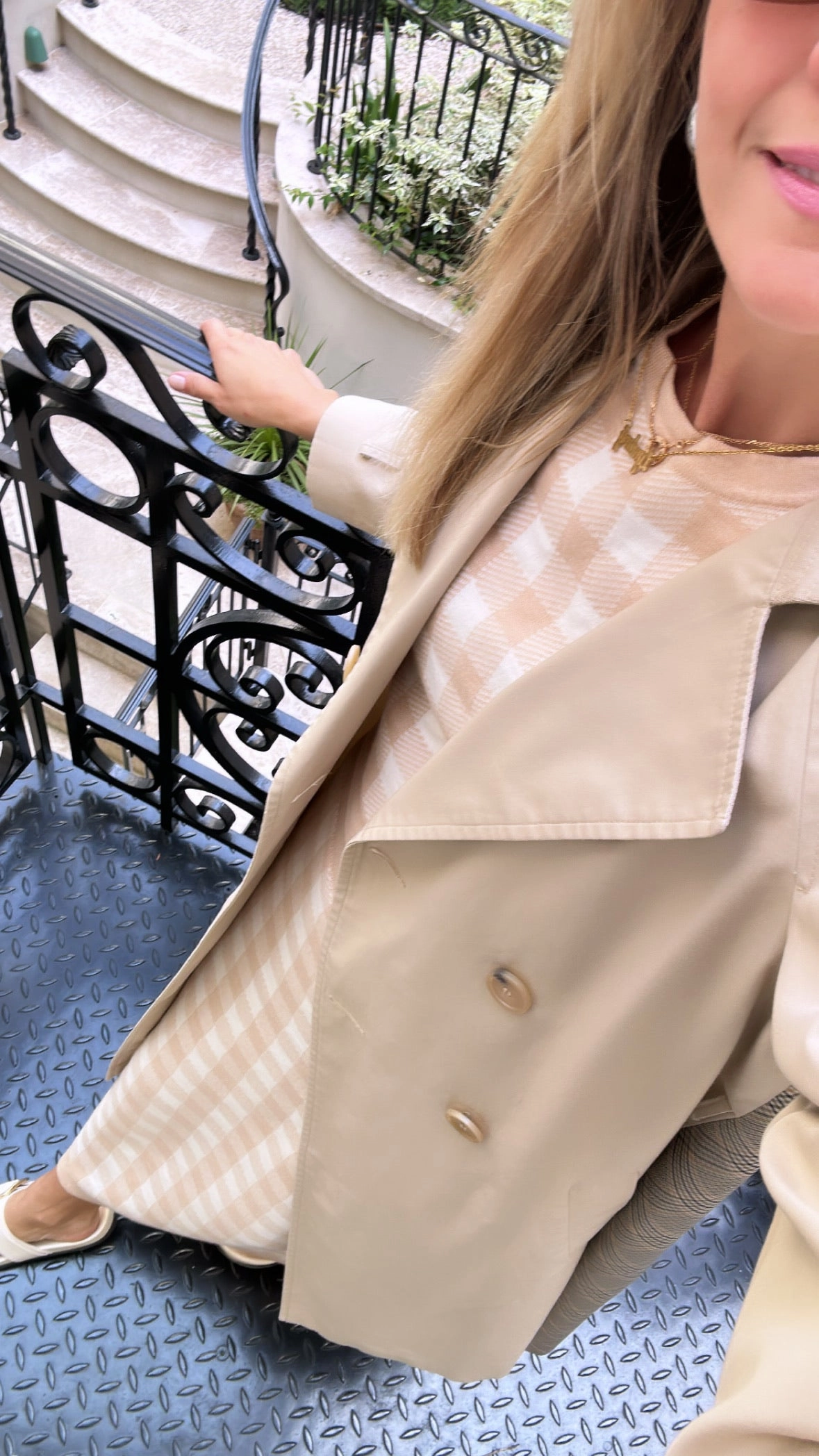 Quick Comfort Design Lightweight Fabric MASON'S DAUGHTER | Stella Knit Top, Blush Gingham