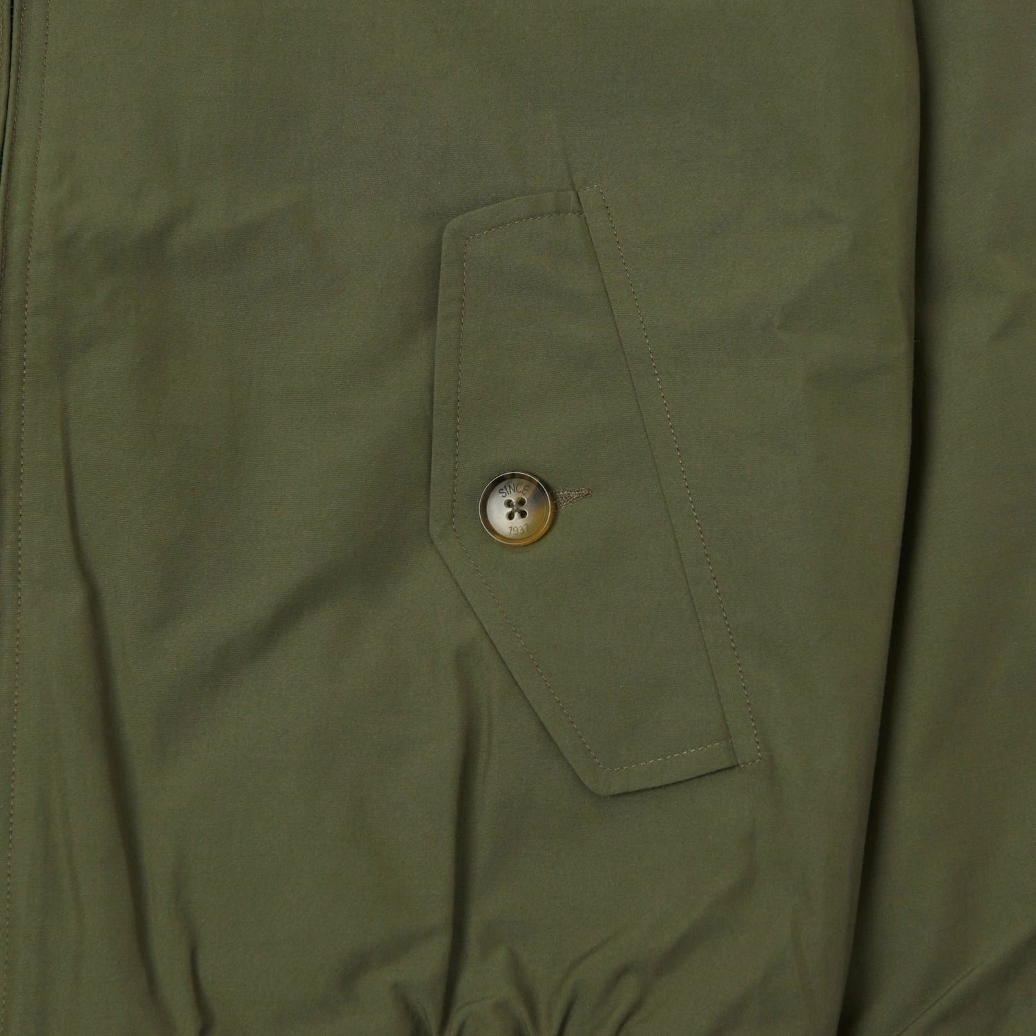 Convertible Features HighVisibility Trims Baracuta G9 'Baracuta Cloth' Harrington Jacket - Army