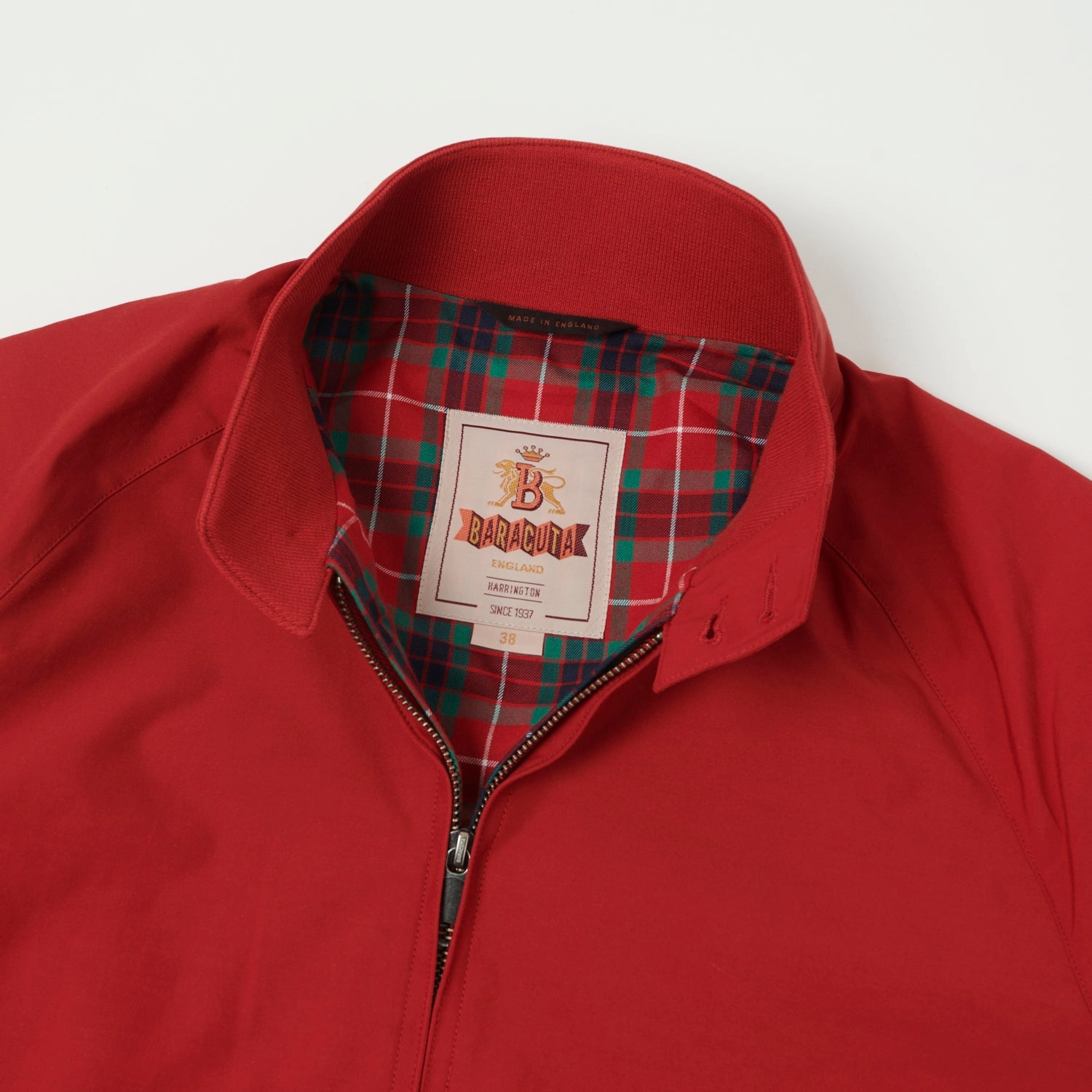 Baracuta G9 'Baracuta Cloth' Harrington Jacket - Chilli Pepper DetachableLining Breathable Material