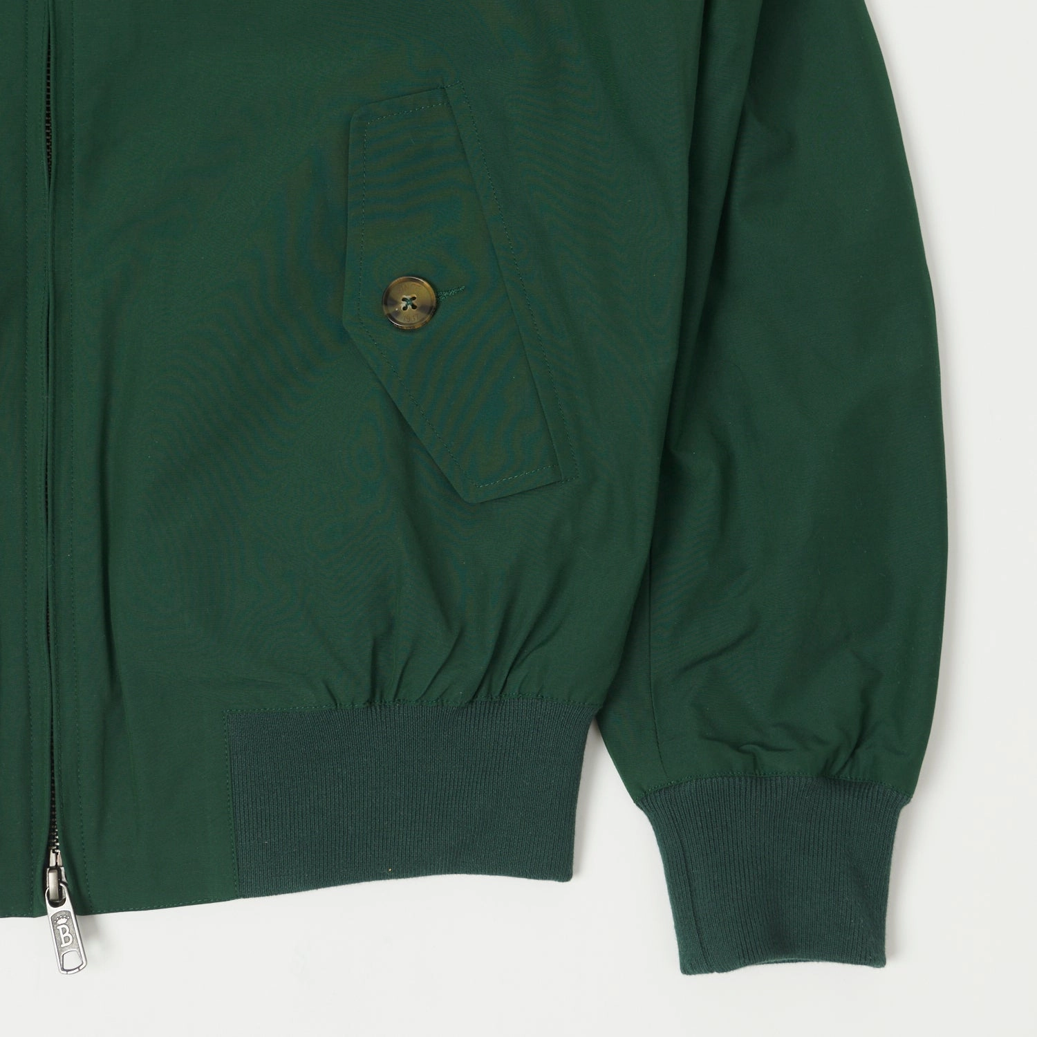 Baracuta G9 'Baracuta Cloth' Harrington Jacket - Racing Green RibbedTrims
