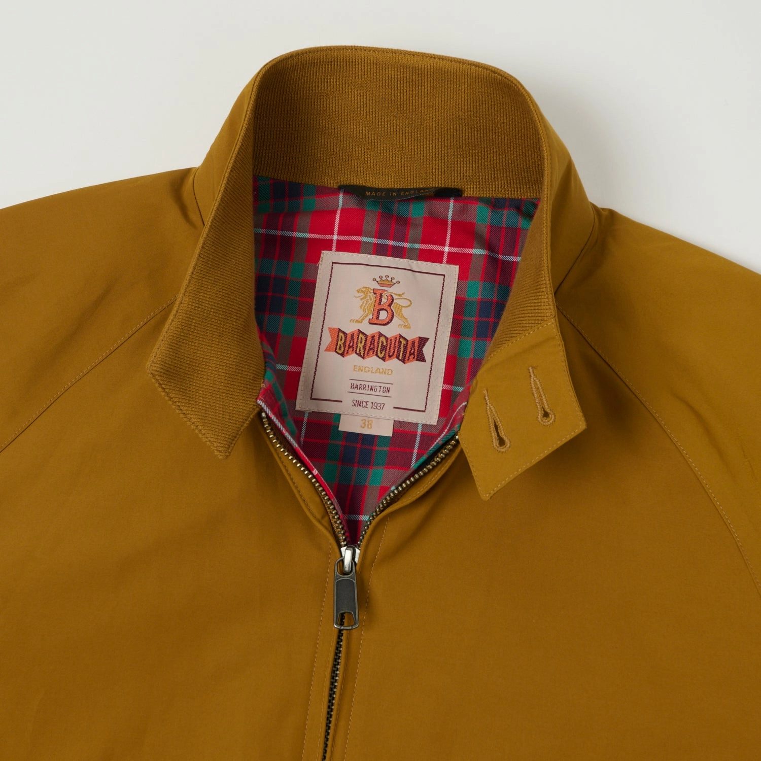 Baracuta G9 'Baracuta Cloth' Harrington Jacket - Tobacco Airy Layer Fit Rain Guard