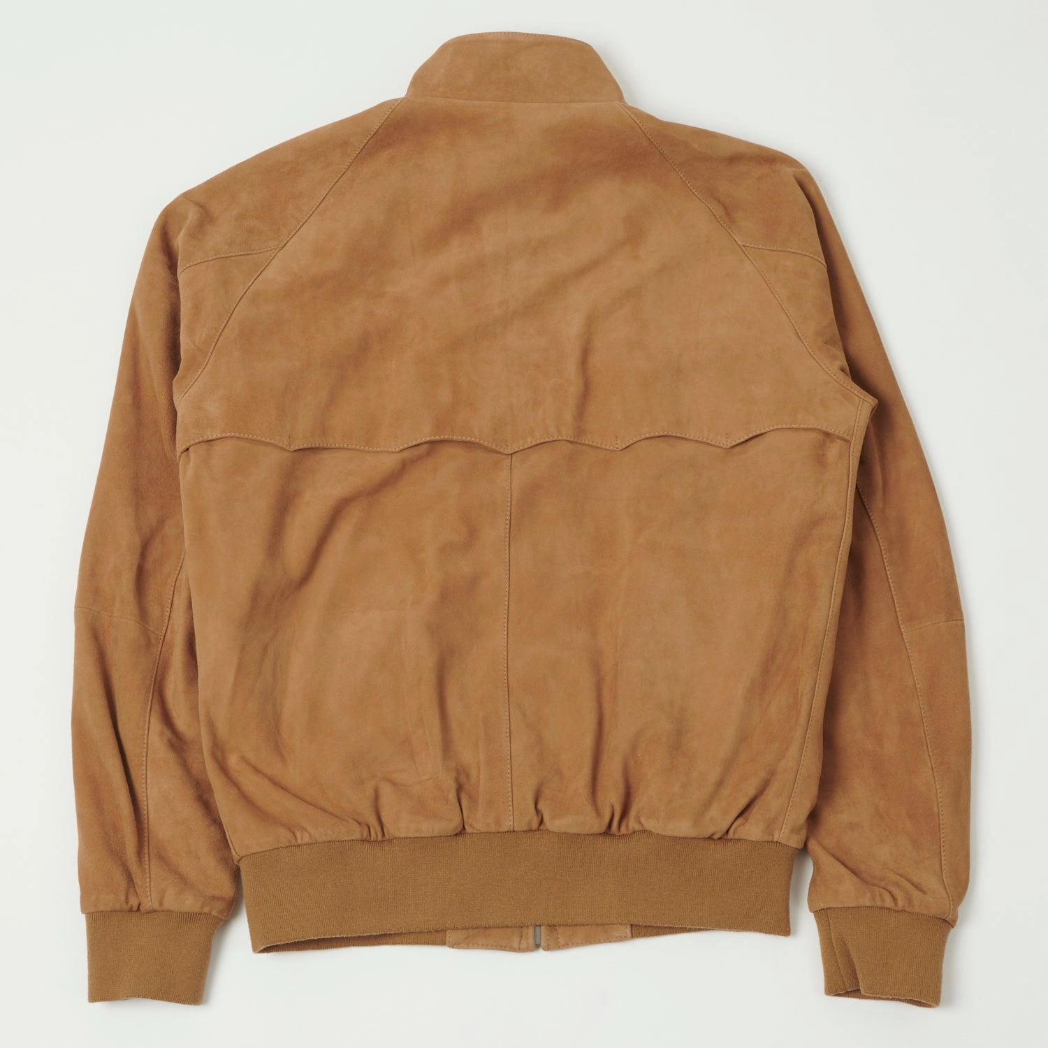 Baracuta G9 Suede Harrington Jacket - Tobacco Quick Release Buckles
