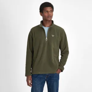 Barbour Essentials Half Zip Fleece Men's Top | Mid Olive