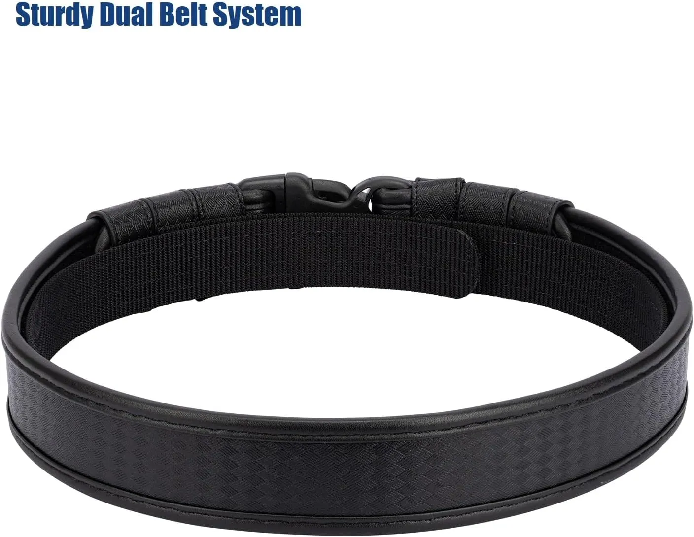 Basketweave Duty Belts Police Law Enforcement Sheriff Security 2" Outer Belt Loop Liner Tri-Release Buckle 4 Keepers