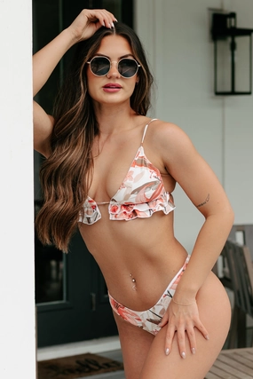 Beachy Bliss Floral Bikini Set (Wild Rose) Waterfront Escape Outdoor Activity