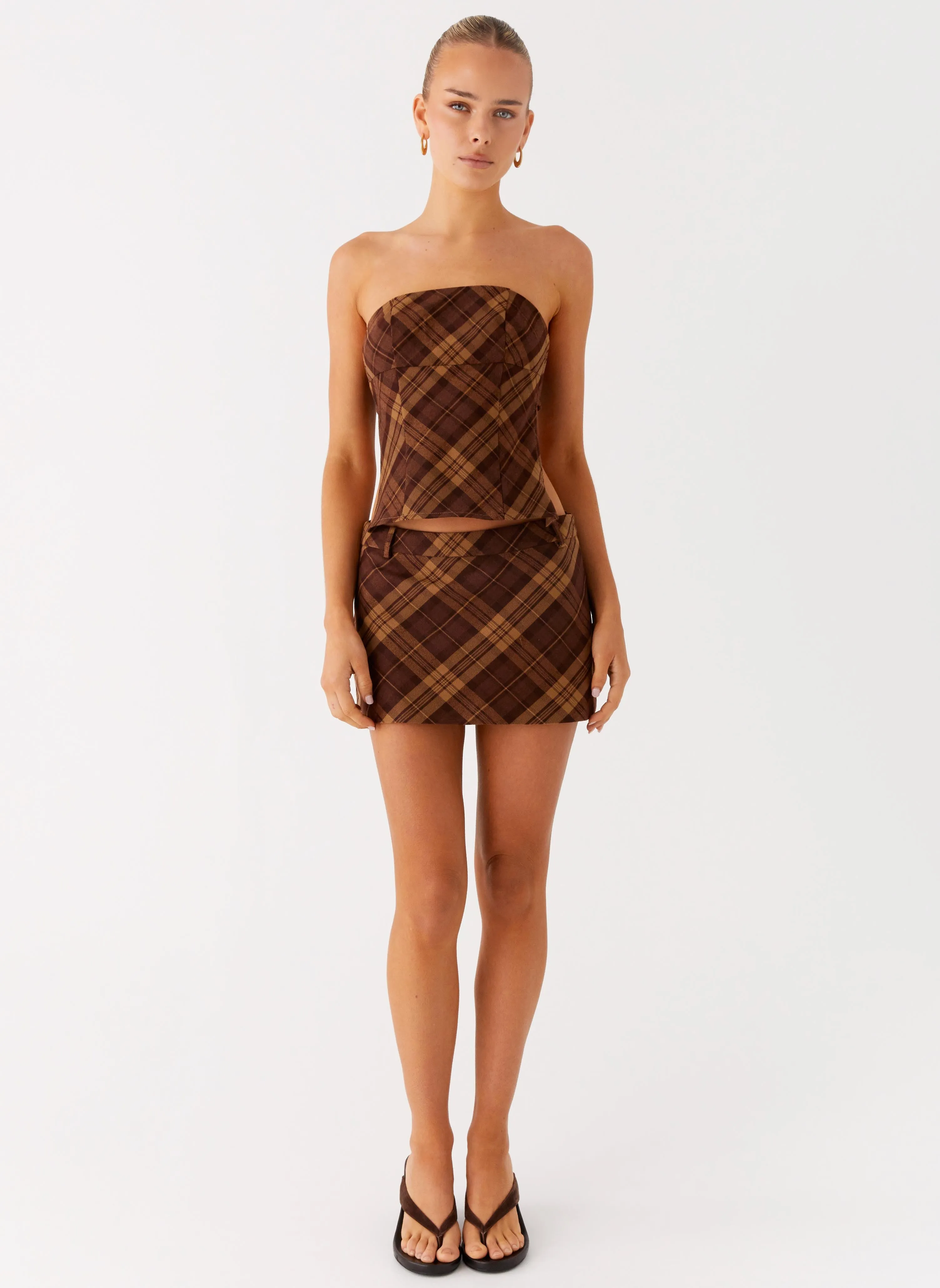 Soft Finish Benson Mini Skirt - Plaid