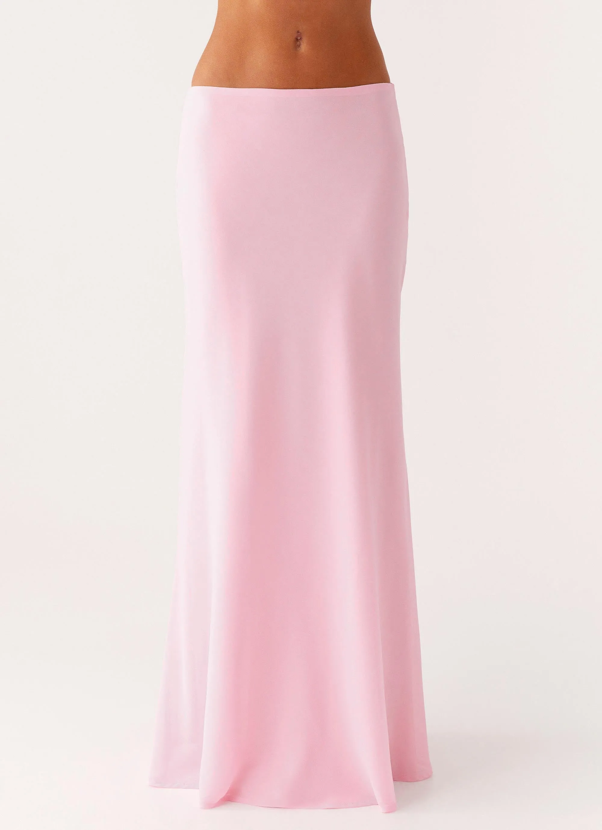 Odor control Star Girl Chiffon Maxi Skirt - Baby Pink