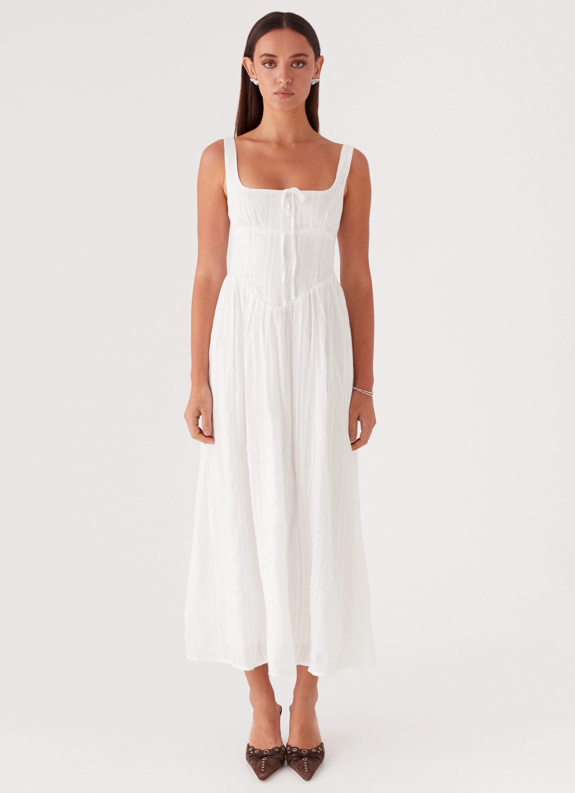 Classic Tailoring Pascuelle Midi Dress - White