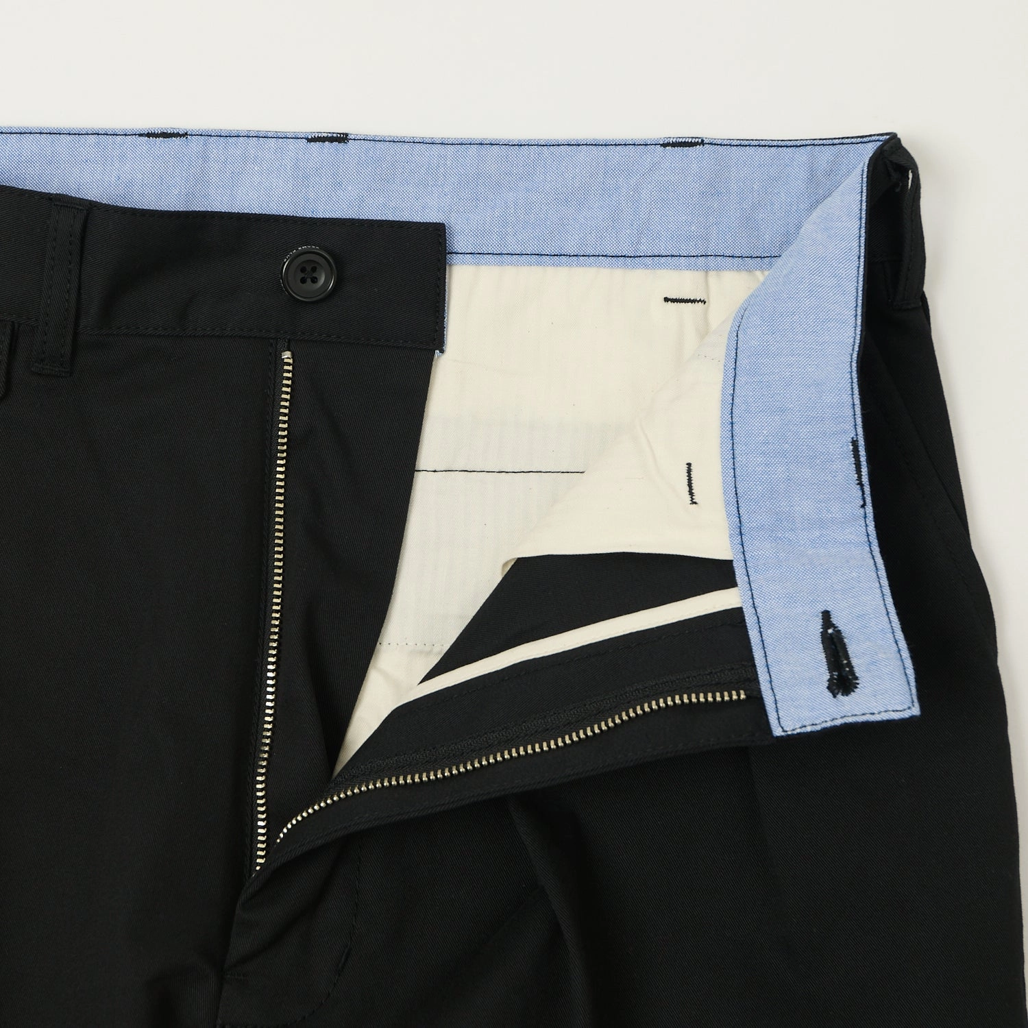 Beams Plus Double Pleat Twill Trousers - Black Breathable wear
