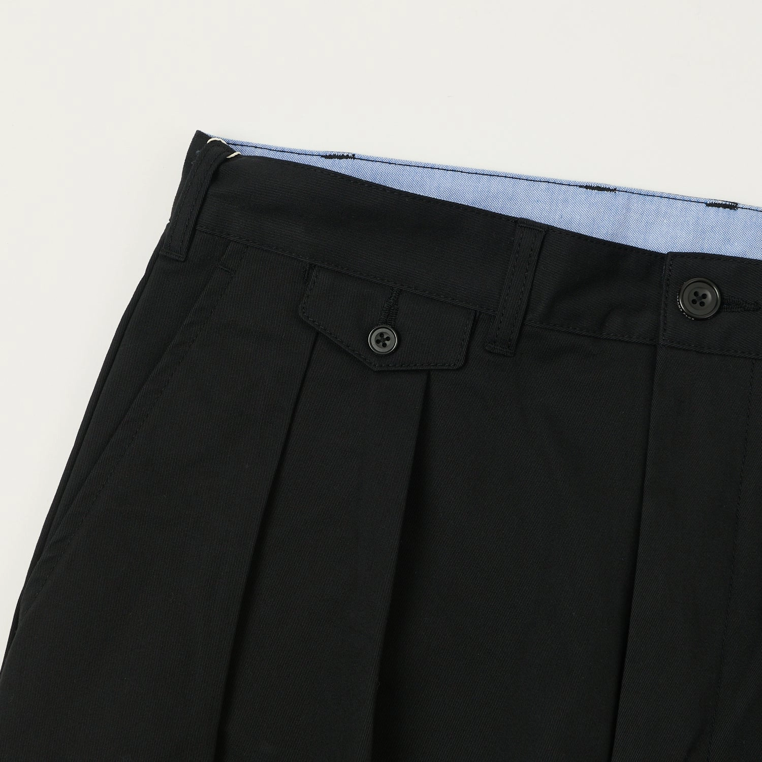 Comfort for All Beams Plus Double Pleat Twill Trousers - Black