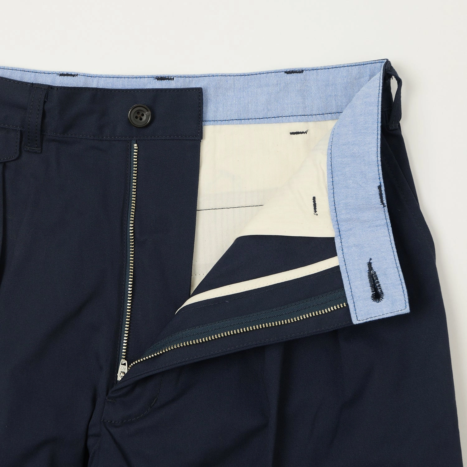 SeamlessPockets Beams Plus Double Pleat Twill Trousers - Navy