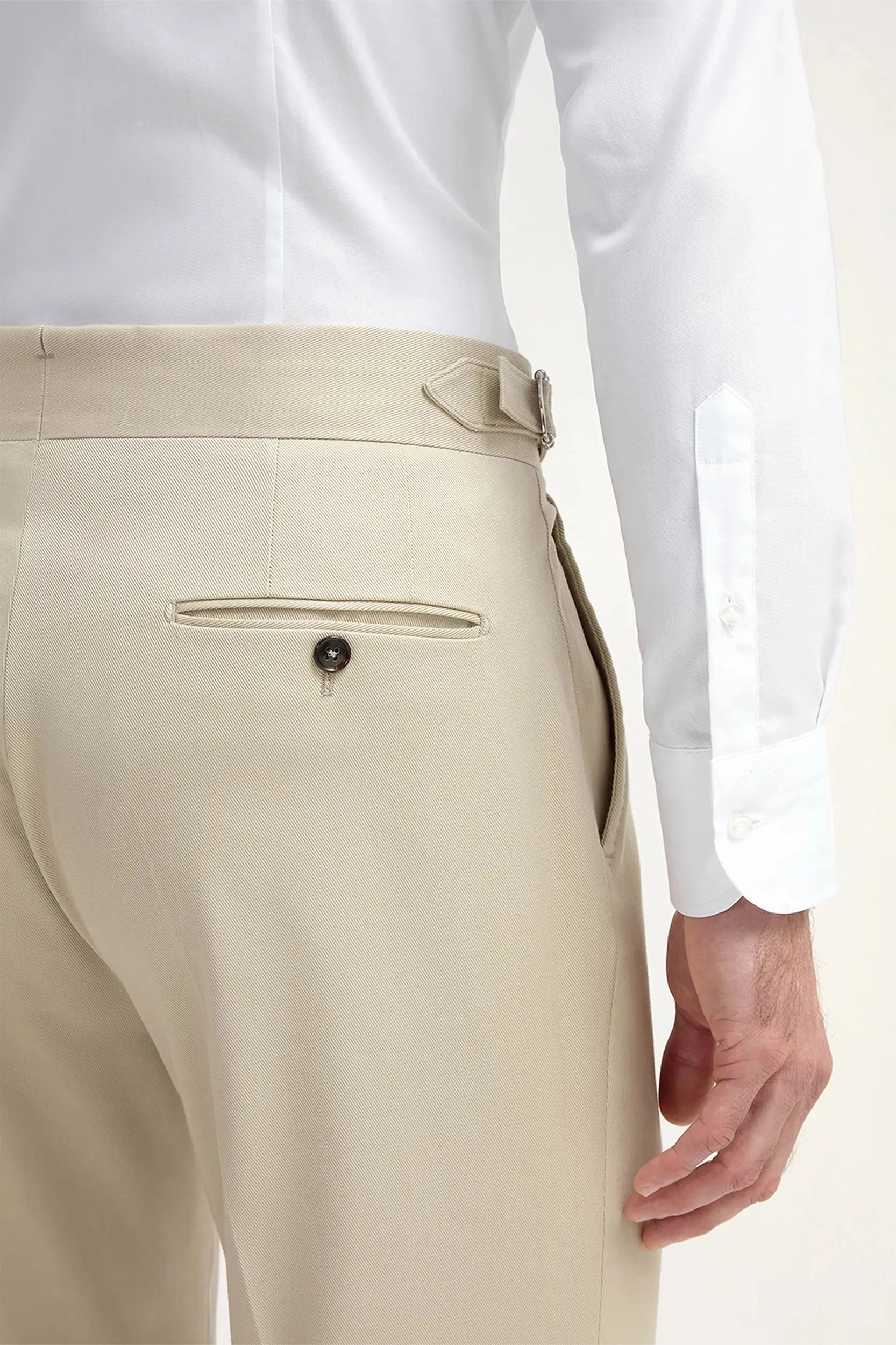Beige cotton Soragna trousers - Made in Italy Sport Comfort Fit