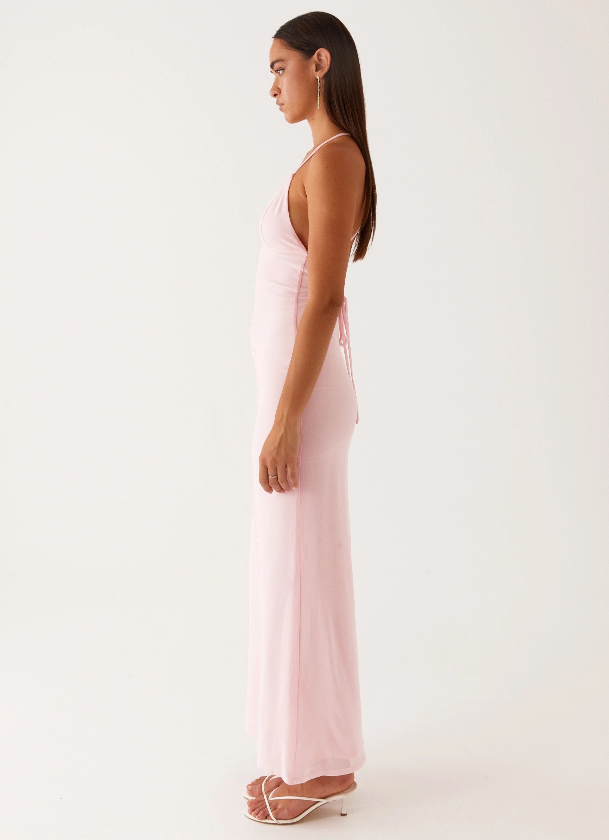 Day Ready Beki Beaded Mesh Maxi Dress - Pink