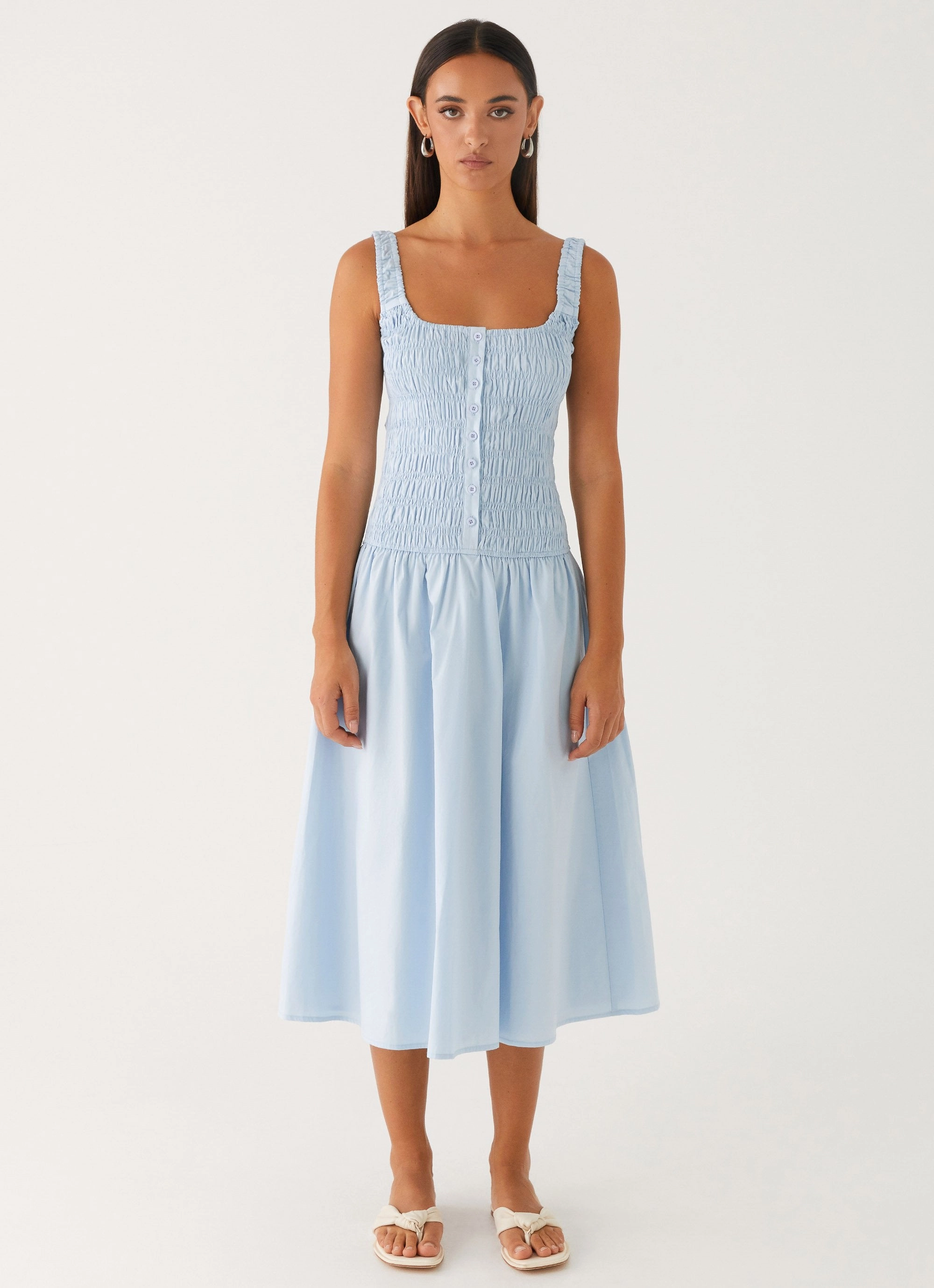 Inner Smile Wildflower Midi Dress - Blue